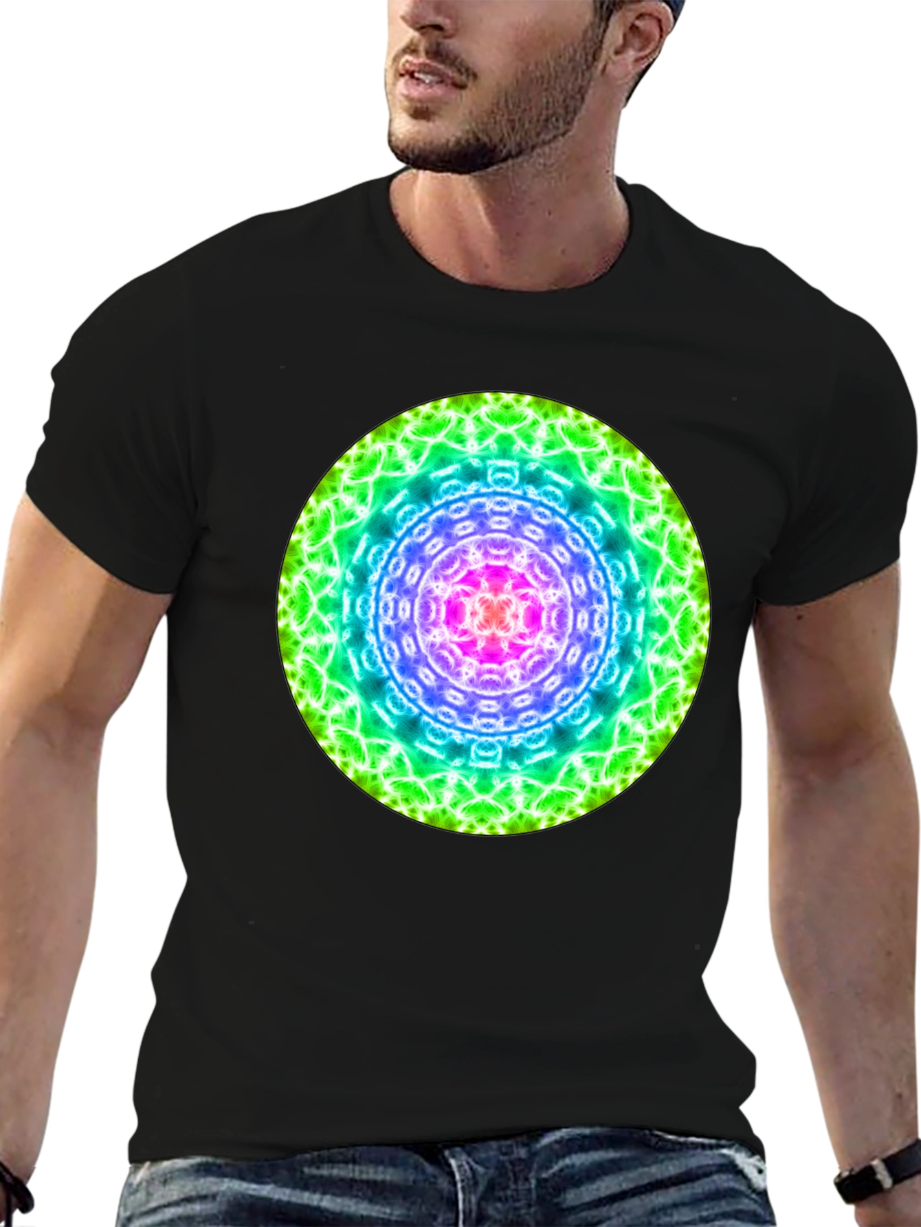 Vibrant Mandala Graphic Tee - Stylish Cotton Comfort