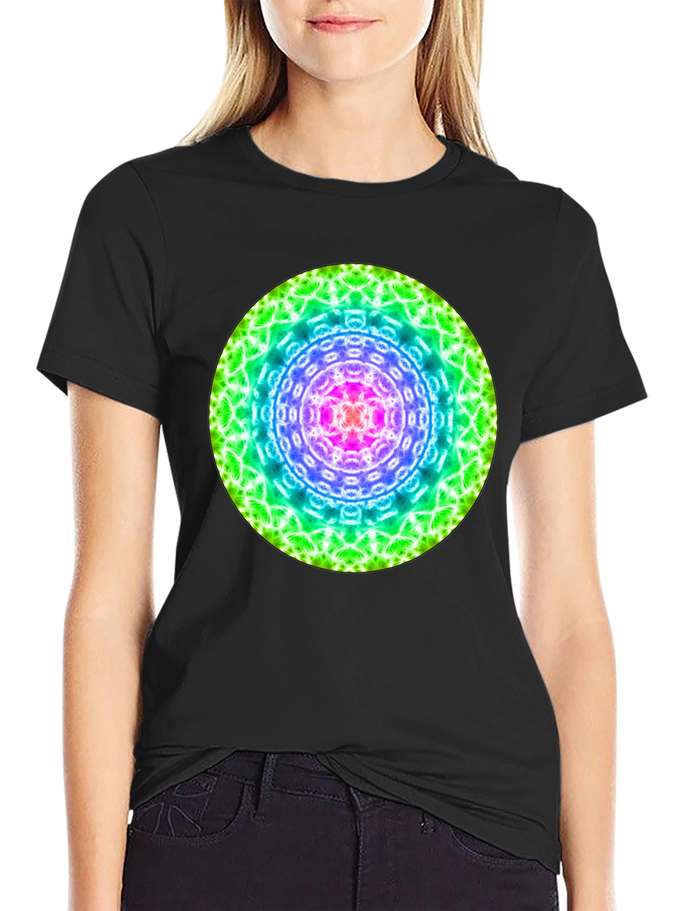 Vibrant Mandala Graphic Tee - Stylish Cotton Comfort