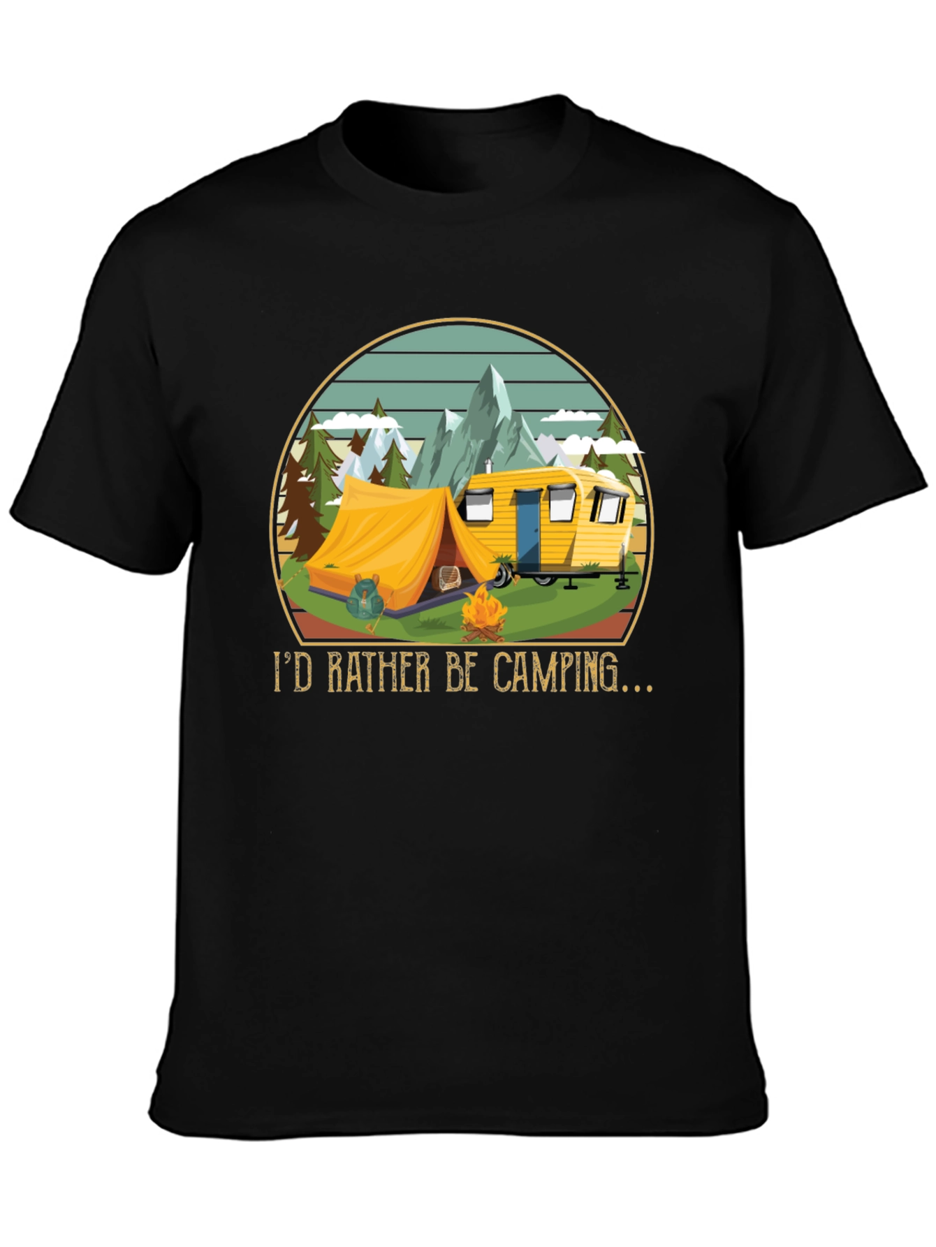 Camping Graphic Tee - Id Rather Be Camping