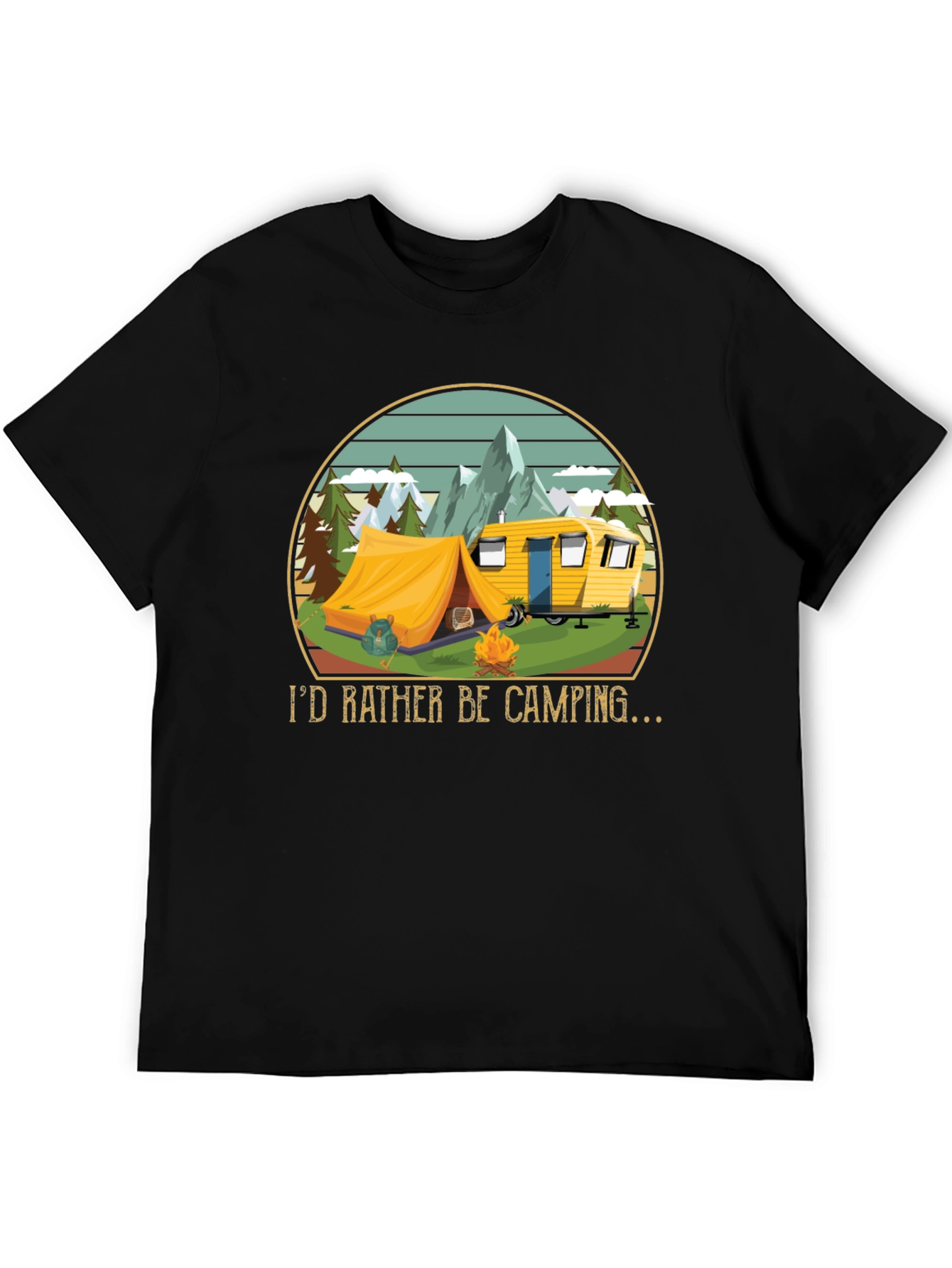 Camping Graphic Tee - Id Rather Be Camping