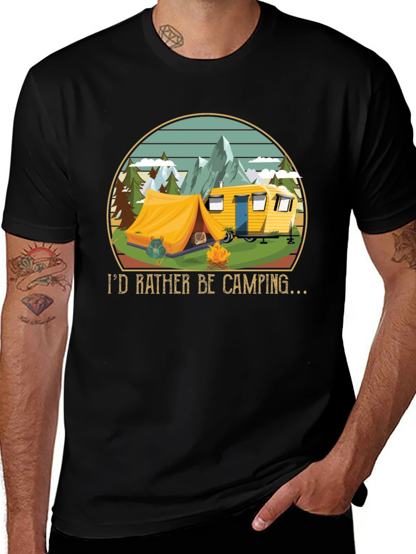 Camping Graphic Tee - Id Rather Be Camping