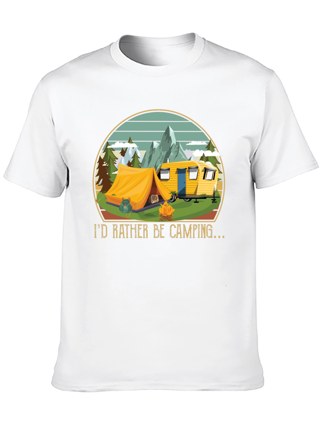 Camping Graphic Tee - Id Rather Be Camping