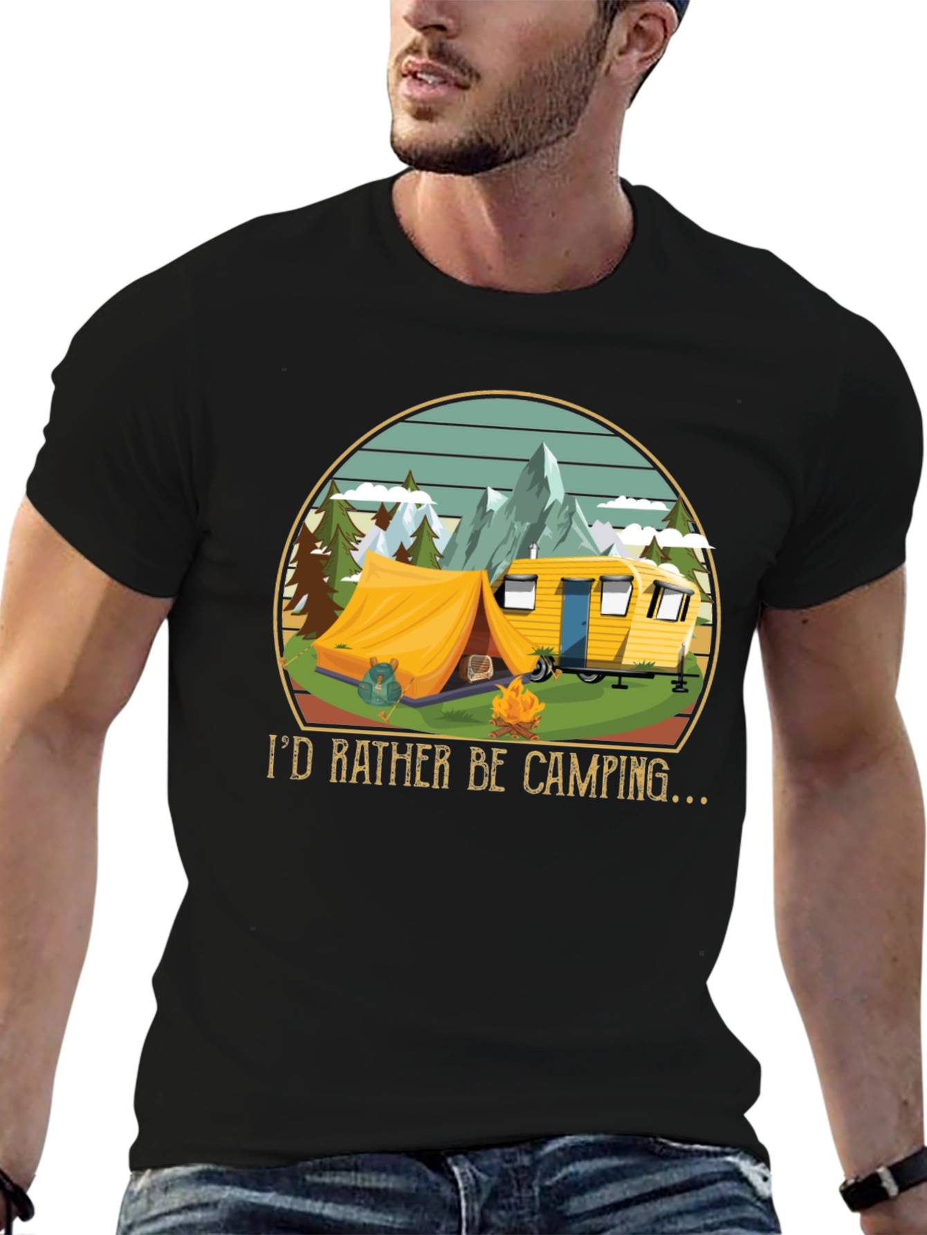 Camping Graphic Tee - Id Rather Be Camping