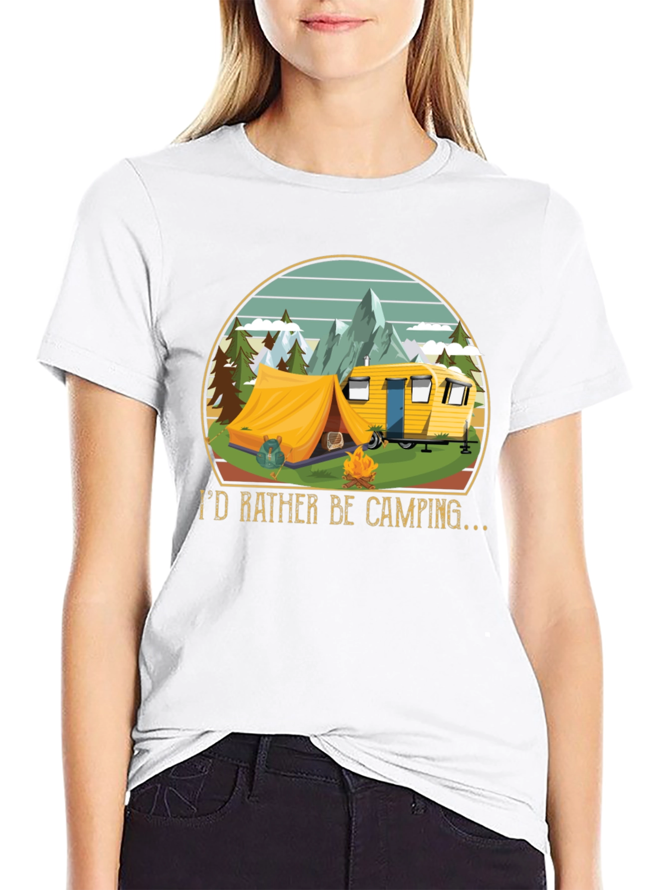 Camping Graphic Tee - Id Rather Be Camping
