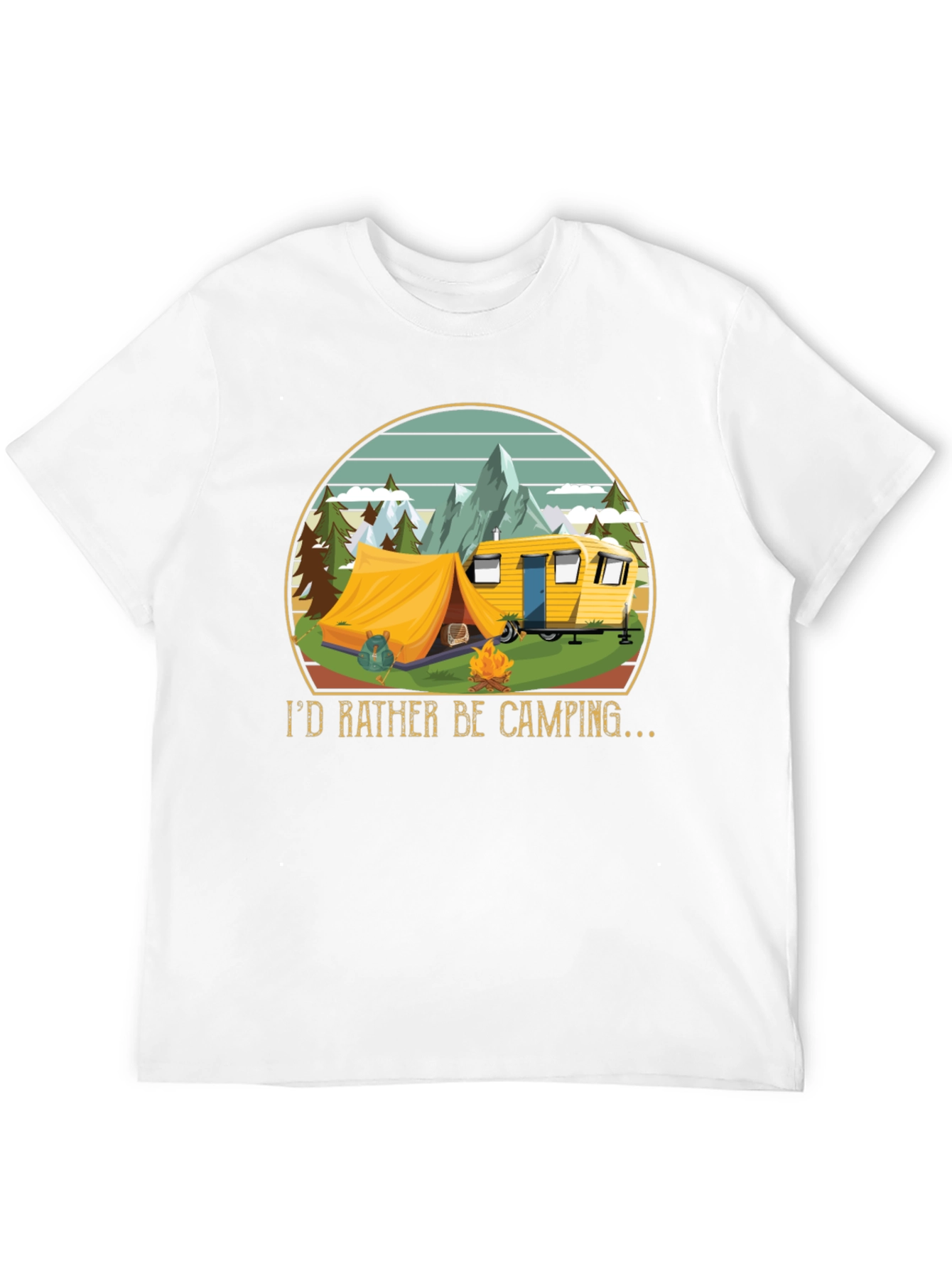 Camping Graphic Tee - Id Rather Be Camping