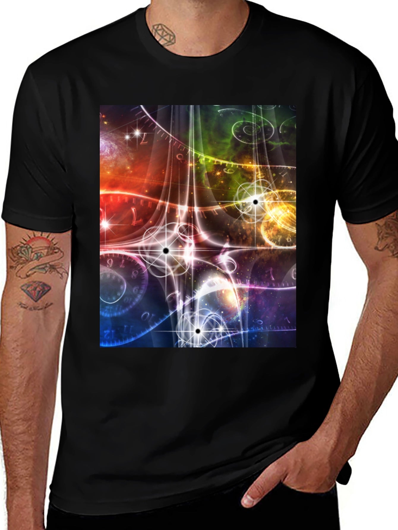 Space Time Black T-Shirt