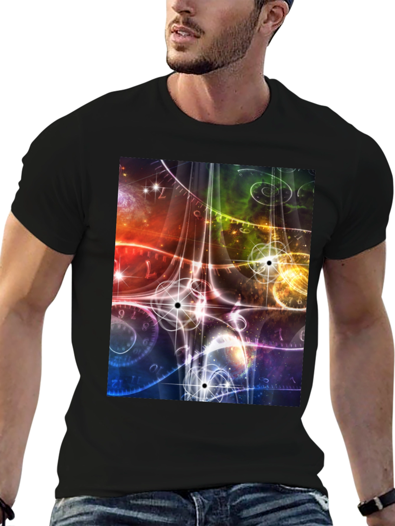 Space Time Black T-Shirt