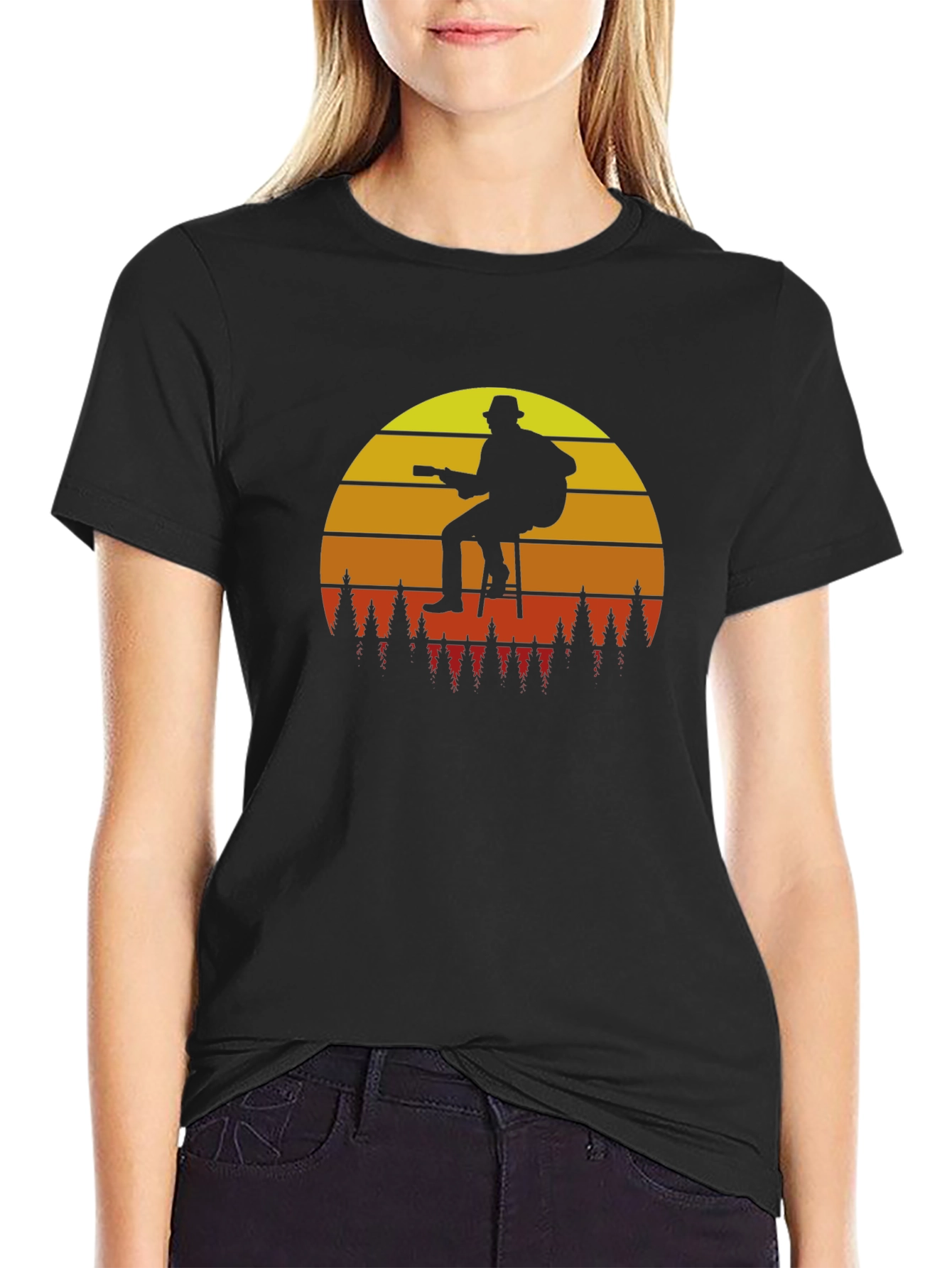 Guitar Sunset T-Shirt - Black