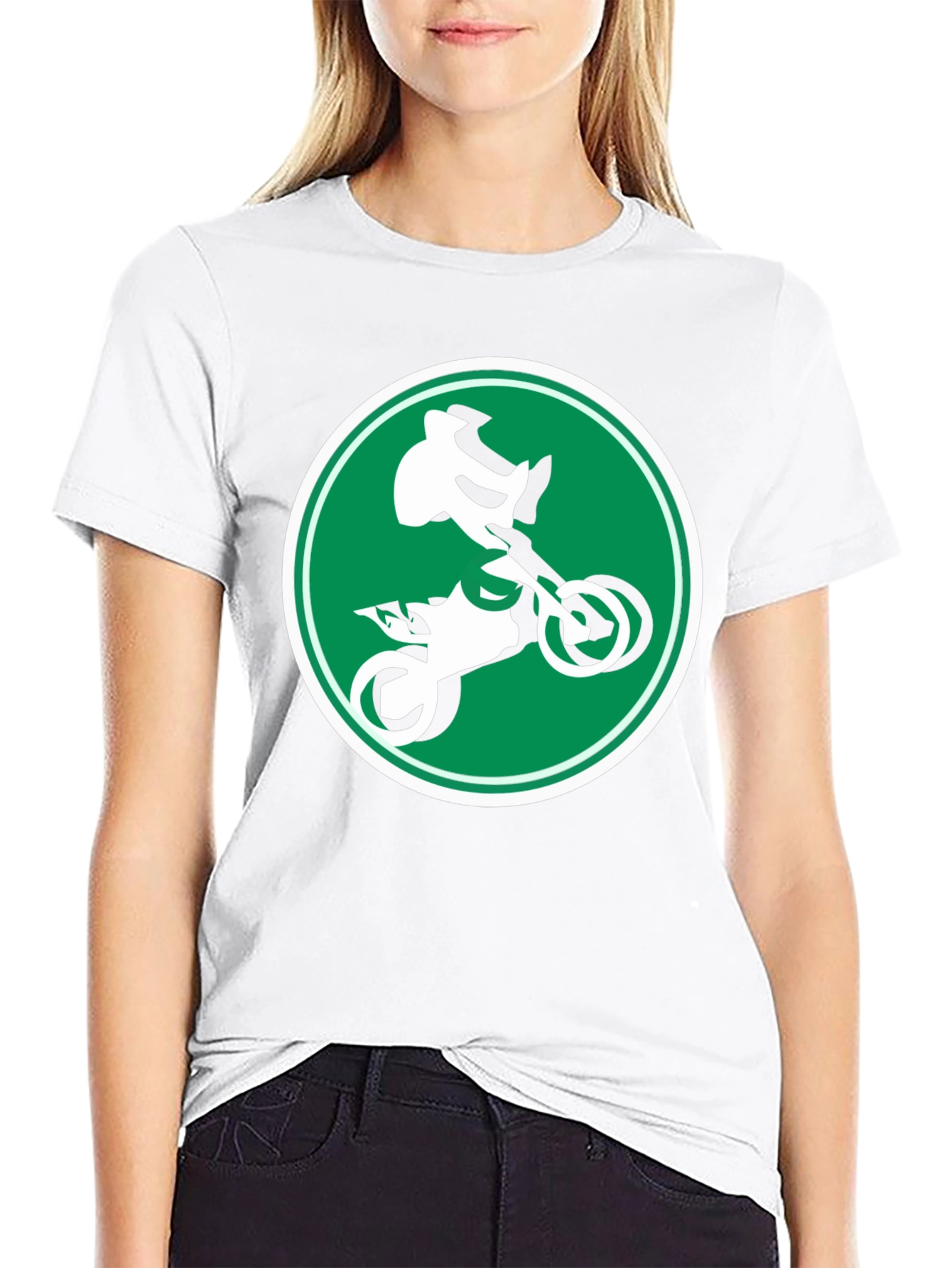Motocross Rider Graphic Tee - Black Cotton T-Shirt