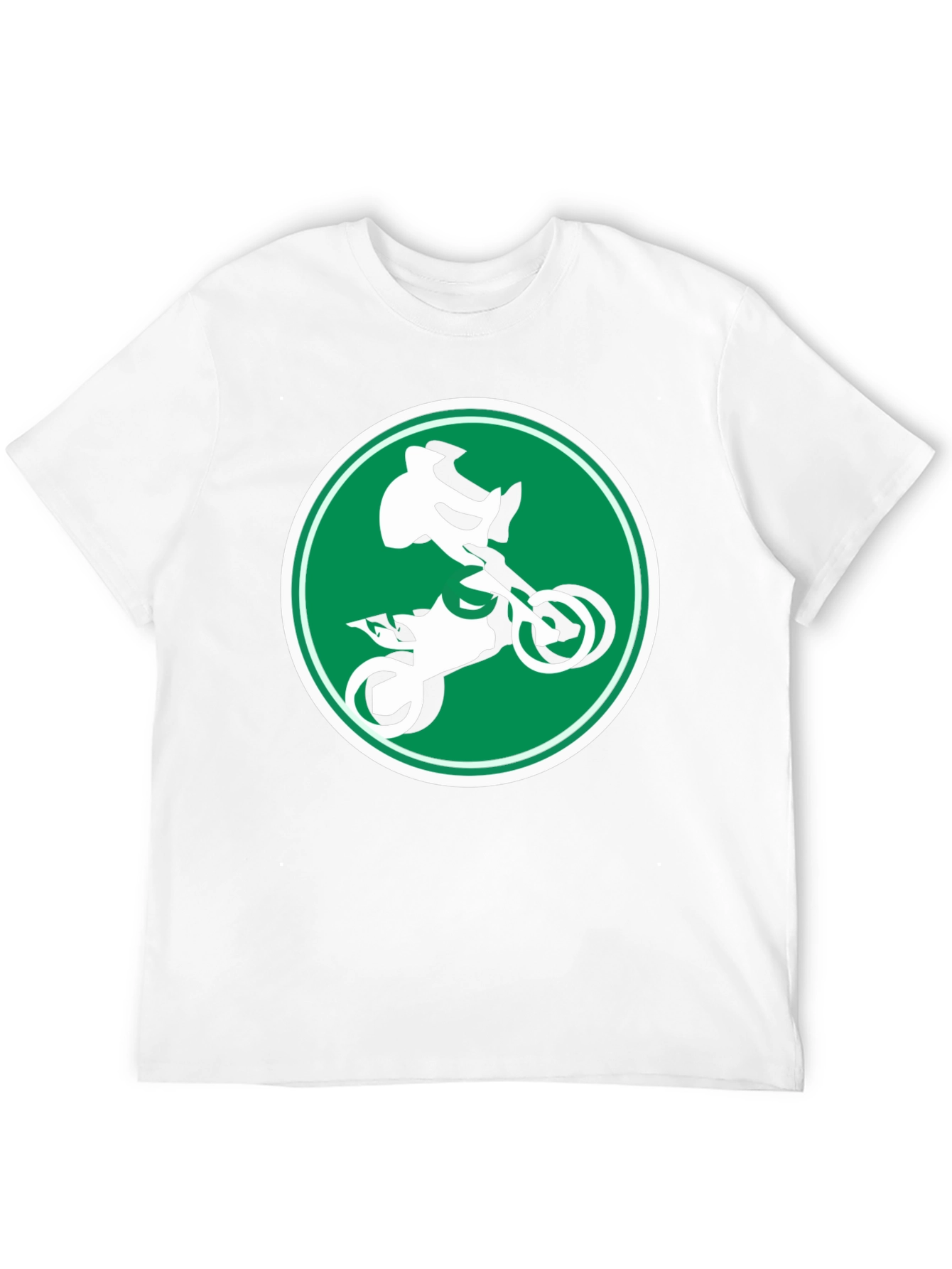 Motocross Rider Graphic Tee - Black Cotton T-Shirt