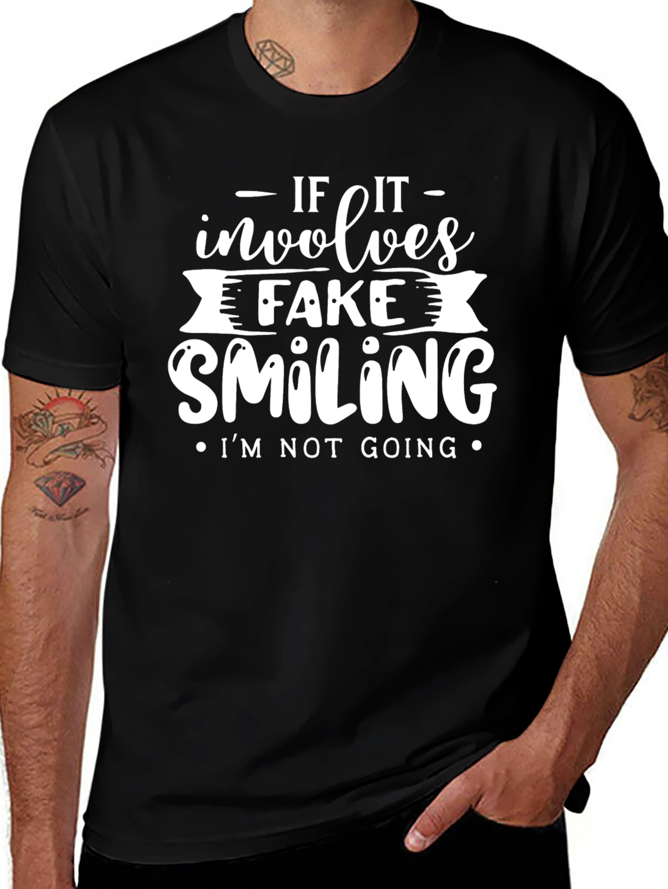 If It Involves Fake Smiling Graphic Tee