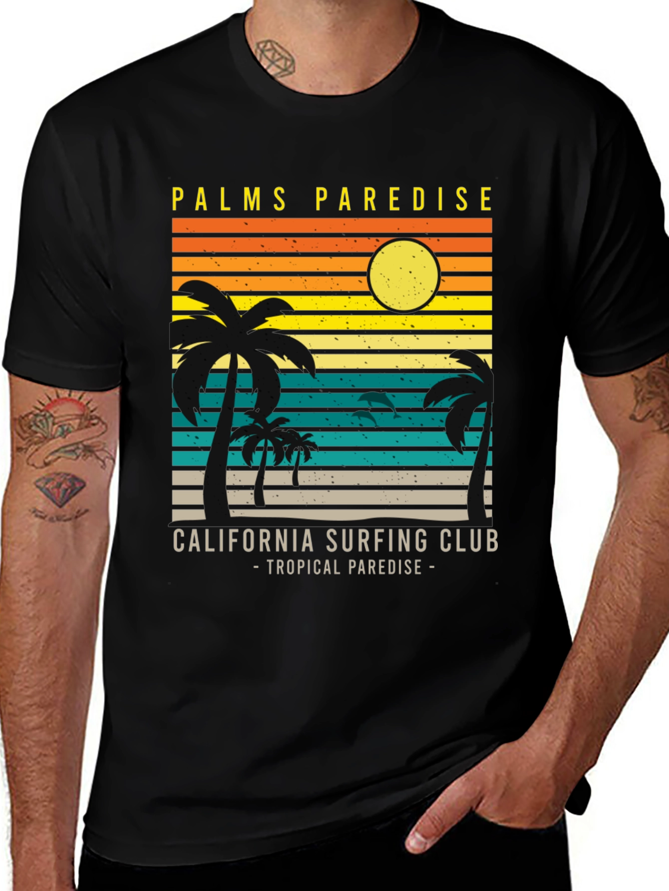 Palms Paradise California Surfing Club T-Shirt