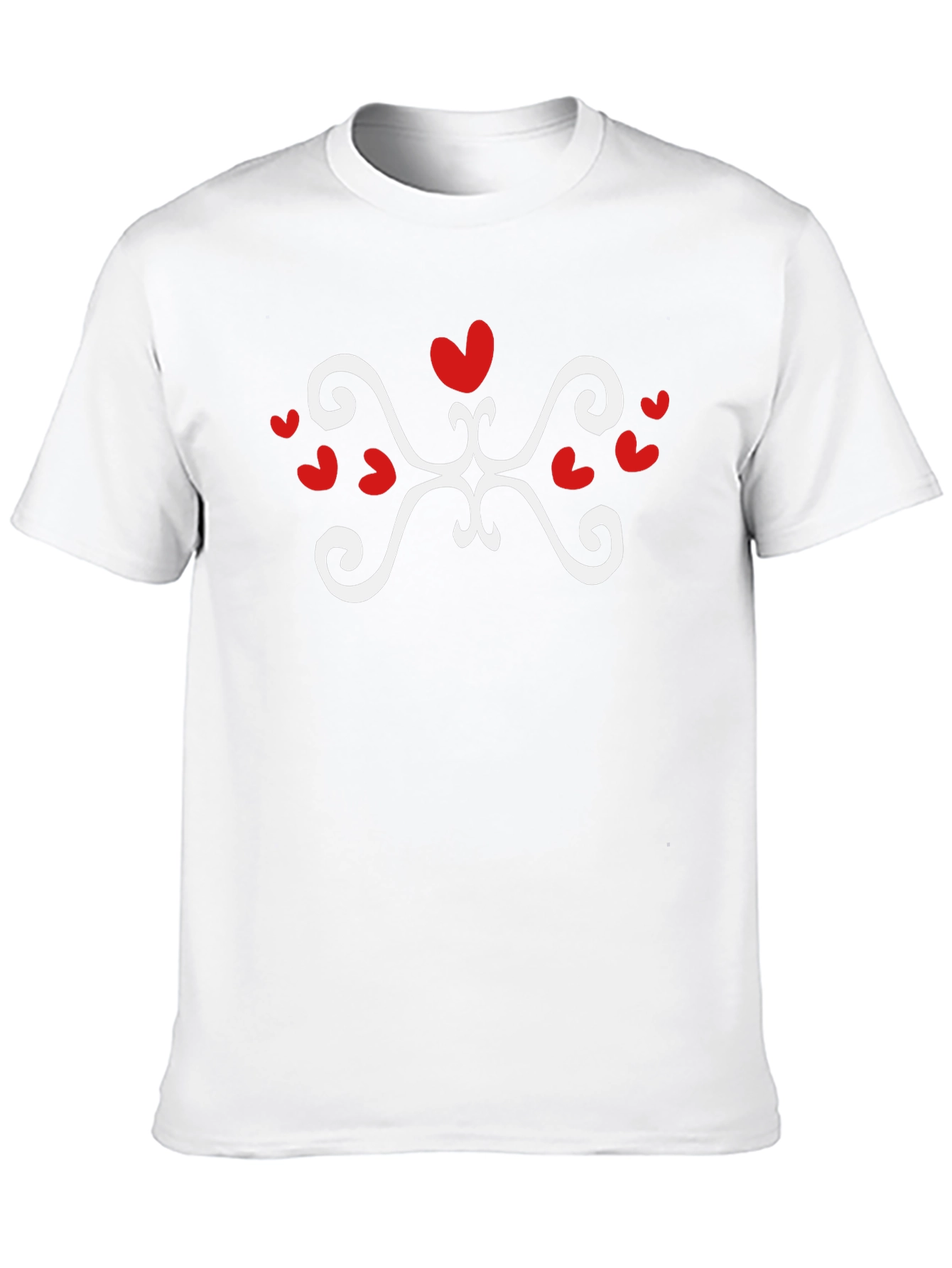 Heart Swirl Graphic Tee - Stylish Black T-Shirt