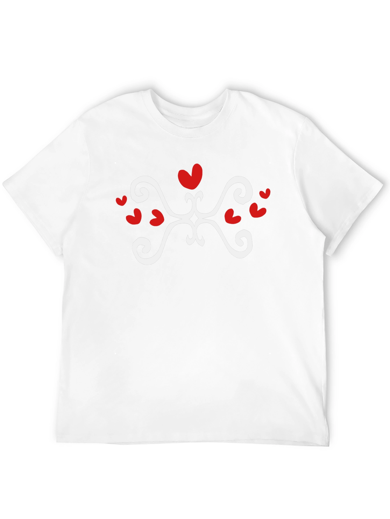 Heart Swirl Graphic Tee - Stylish Black T-Shirt