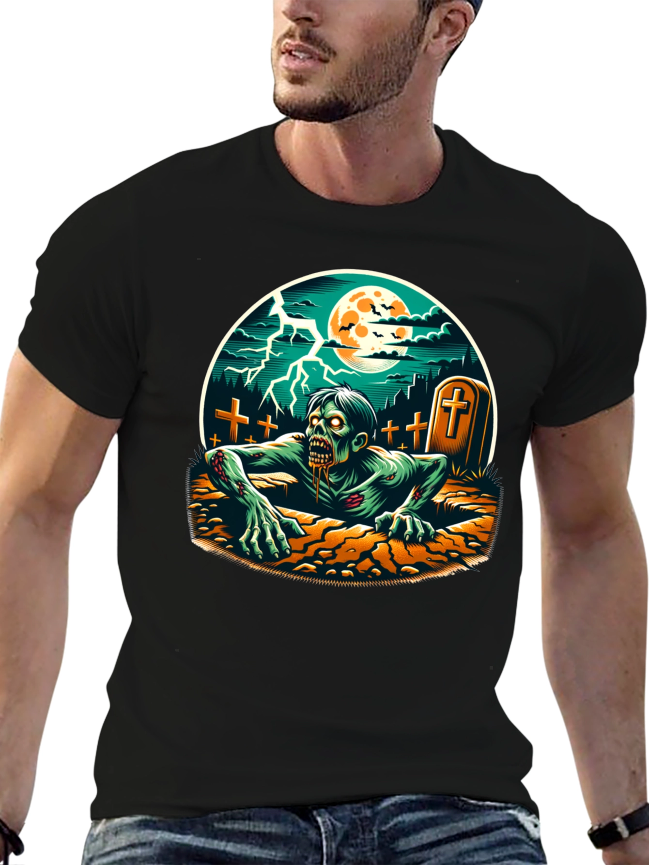 Zombie Graveyard T-Shirt - Horror Graphic Tee
