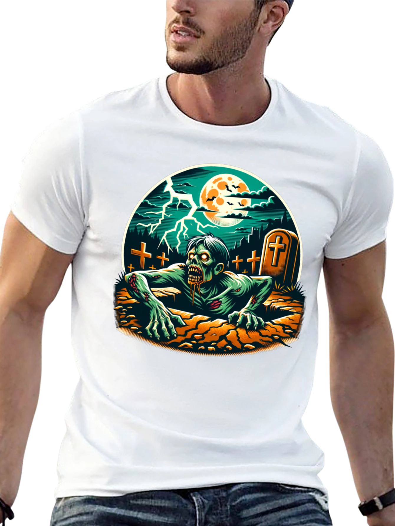 Zombie Graveyard T-Shirt - Horror Graphic Tee
