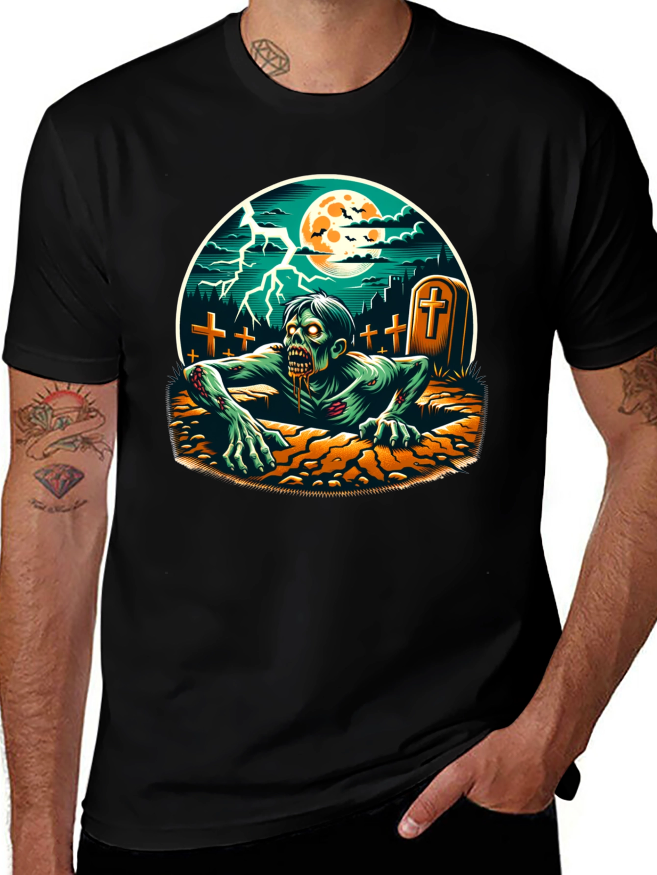 Zombie Graveyard T-Shirt - Horror Graphic Tee