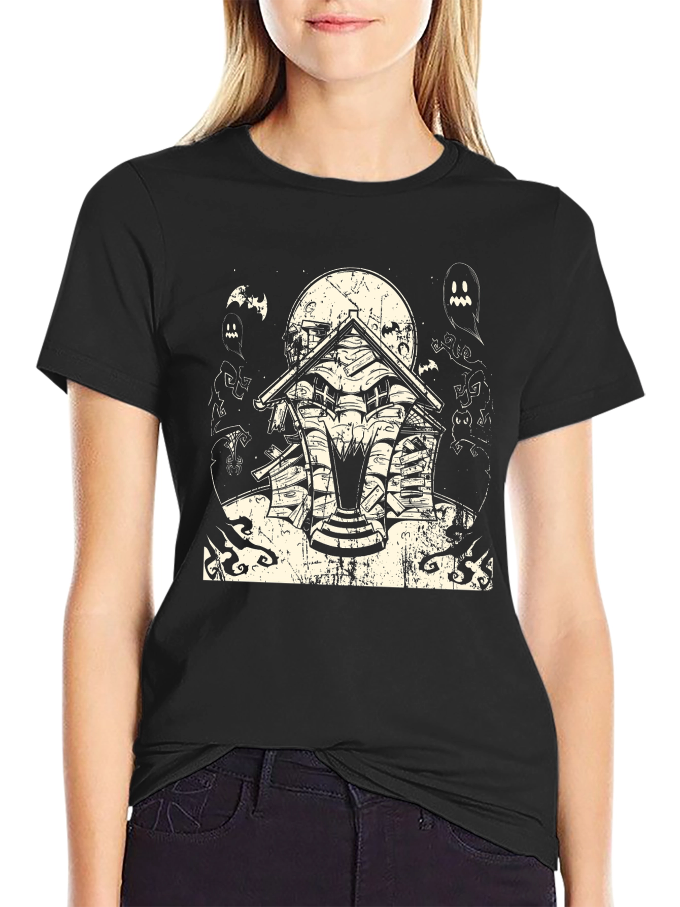 Haunted House Halloween Graphic Tee
