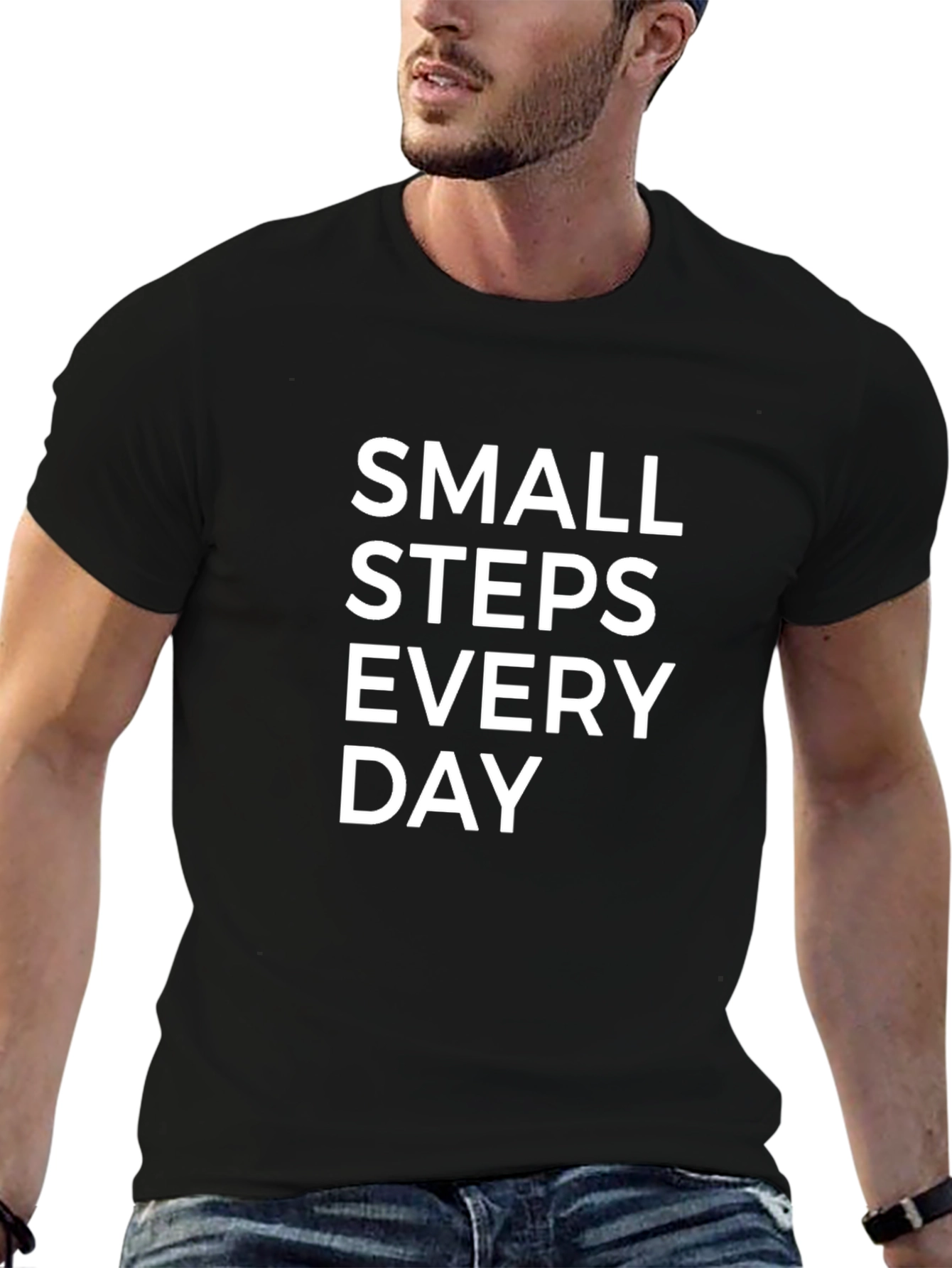 Small Steps Every Day Graphic Tee - Black
