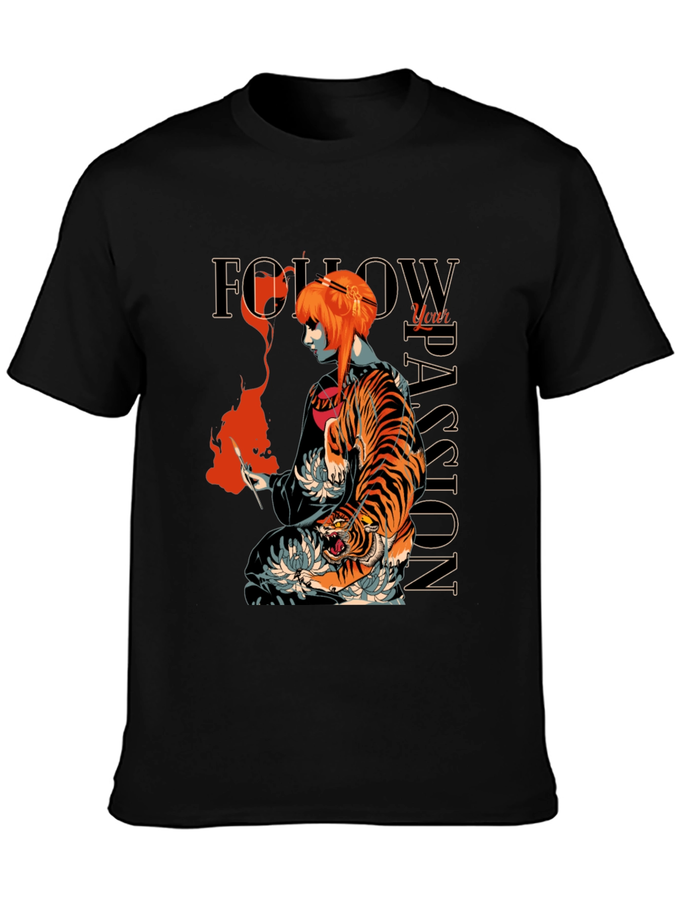 Tiger Passion Graphic Tee - Unique Streetwear