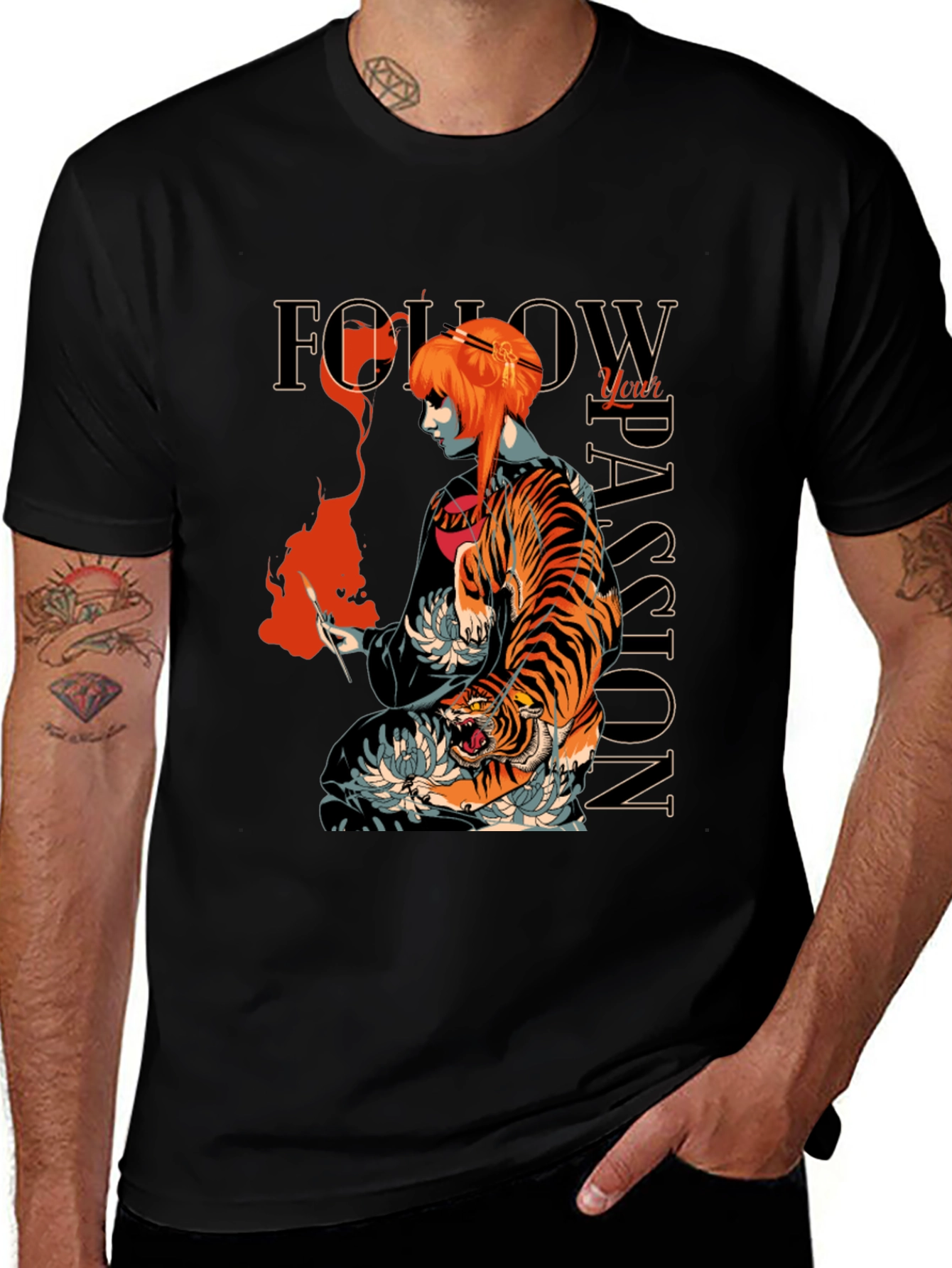 Tiger Passion Graphic Tee - Unique Streetwear