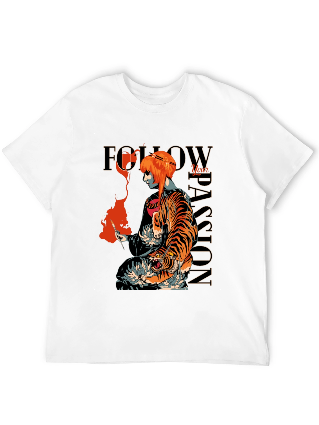 Tiger Passion Graphic Tee - Unique Streetwear