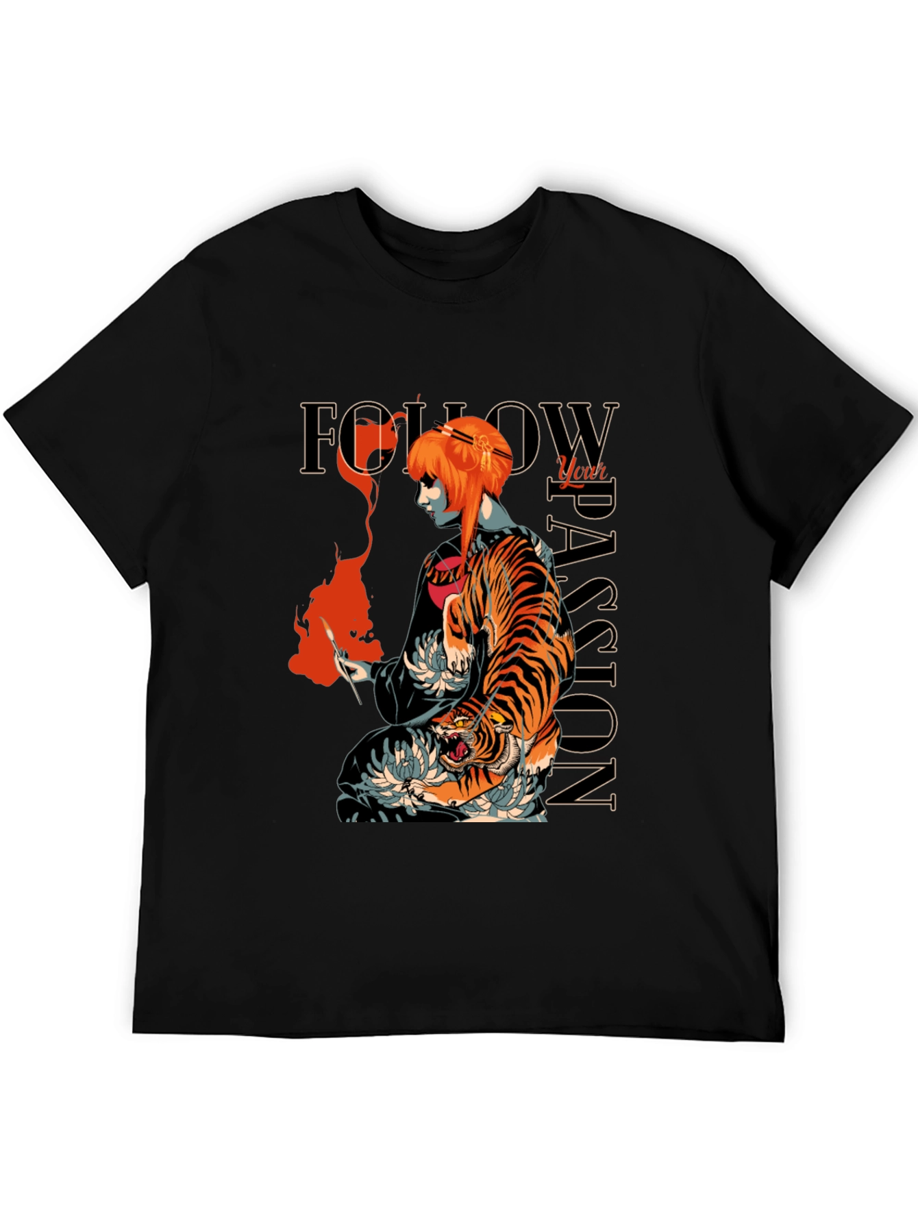 Tiger Passion Graphic Tee - Unique Streetwear