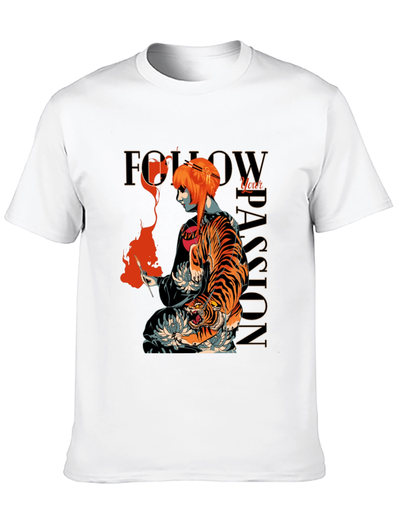 Tiger Passion Graphic Tee - Unique Streetwear