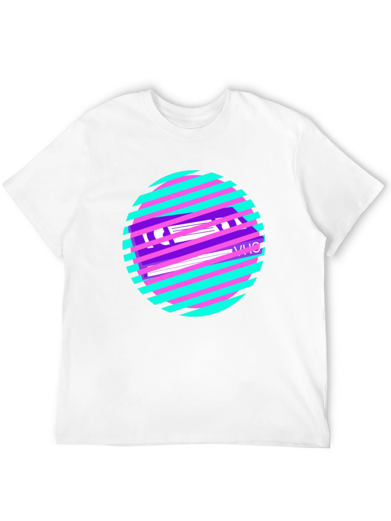 Retro VHS Tape Graphic T-Shirt - Black Cotton Blend