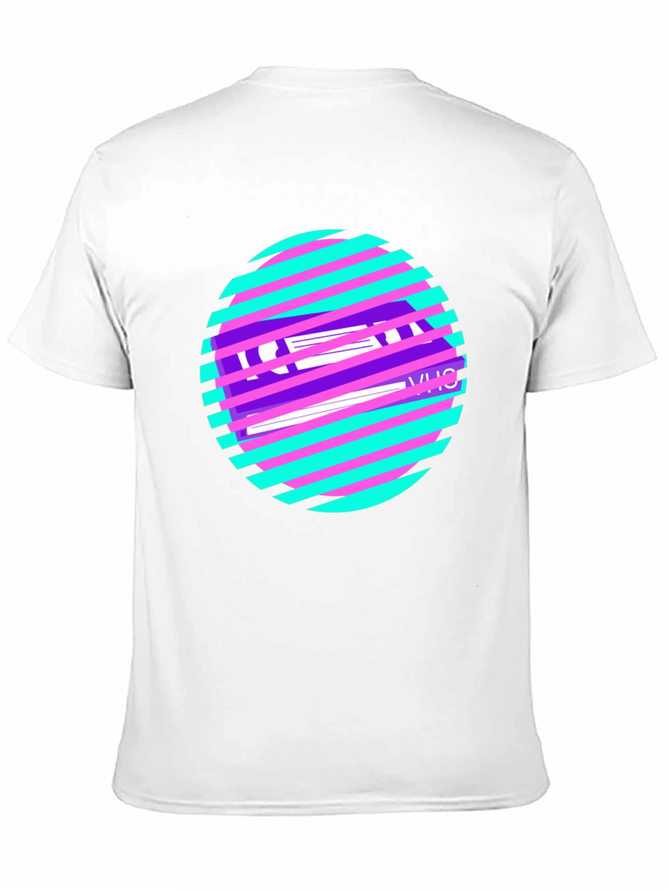 Retro VHS Tape Graphic T-Shirt - Black Cotton Blend
