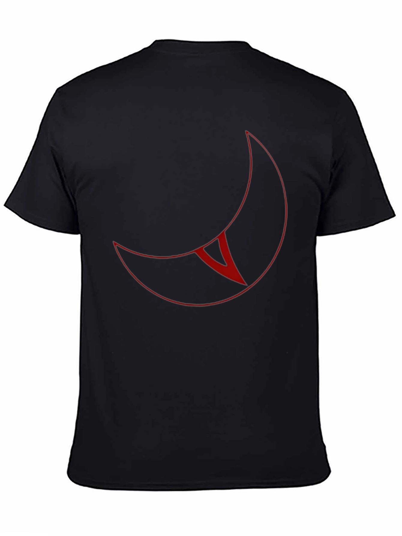 Crescent Moon Graphic T-Shirt - Black