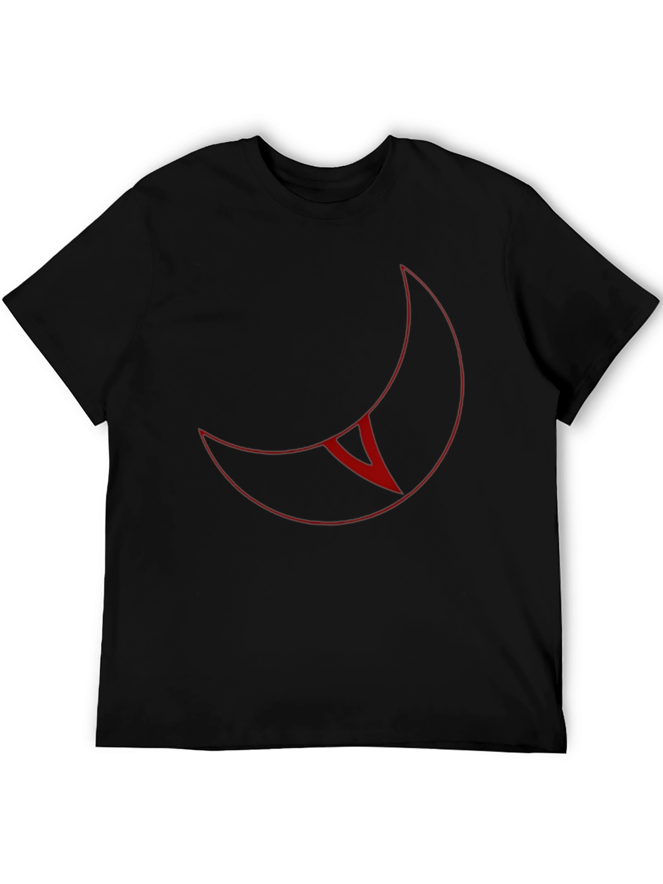 Crescent Moon Graphic T-Shirt - Black