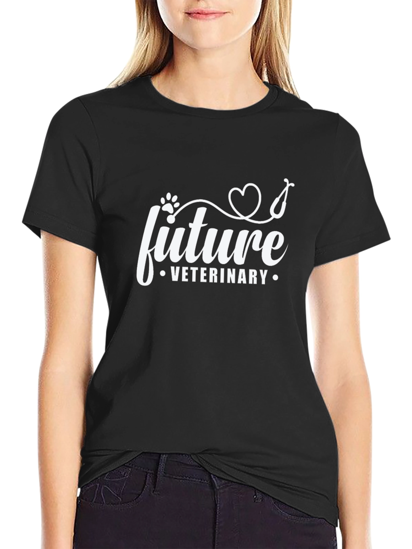 Future Veterinarian T-Shirt | Cute Paw Print Tee
