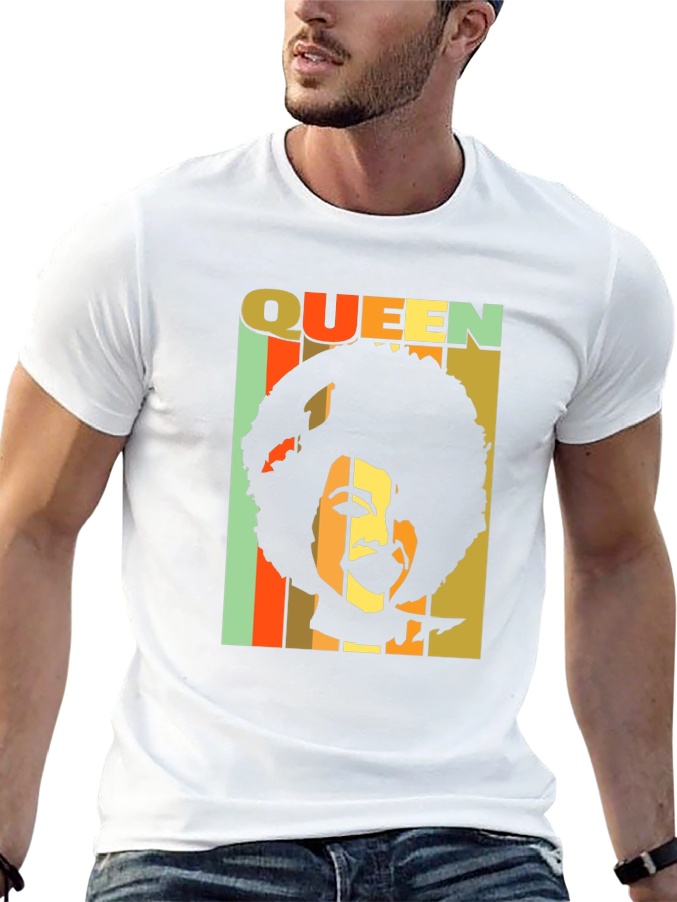 Retro Queen Afro T-Shirt - Black