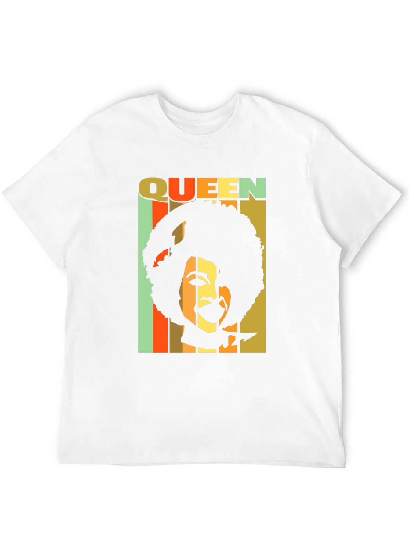 Retro Queen Afro T-Shirt - Black