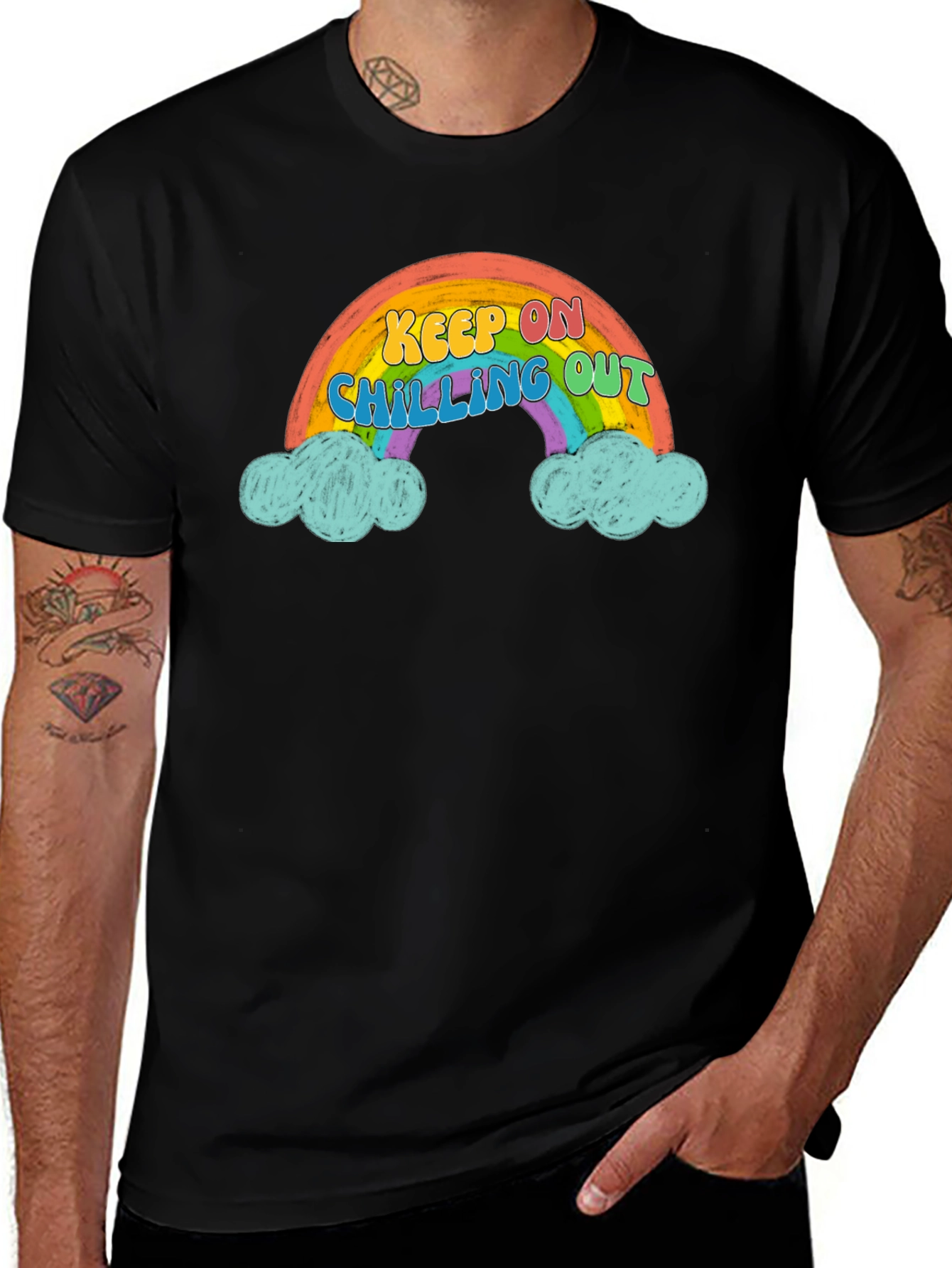 Keep On Chilling Out Rainbow T-Shirt