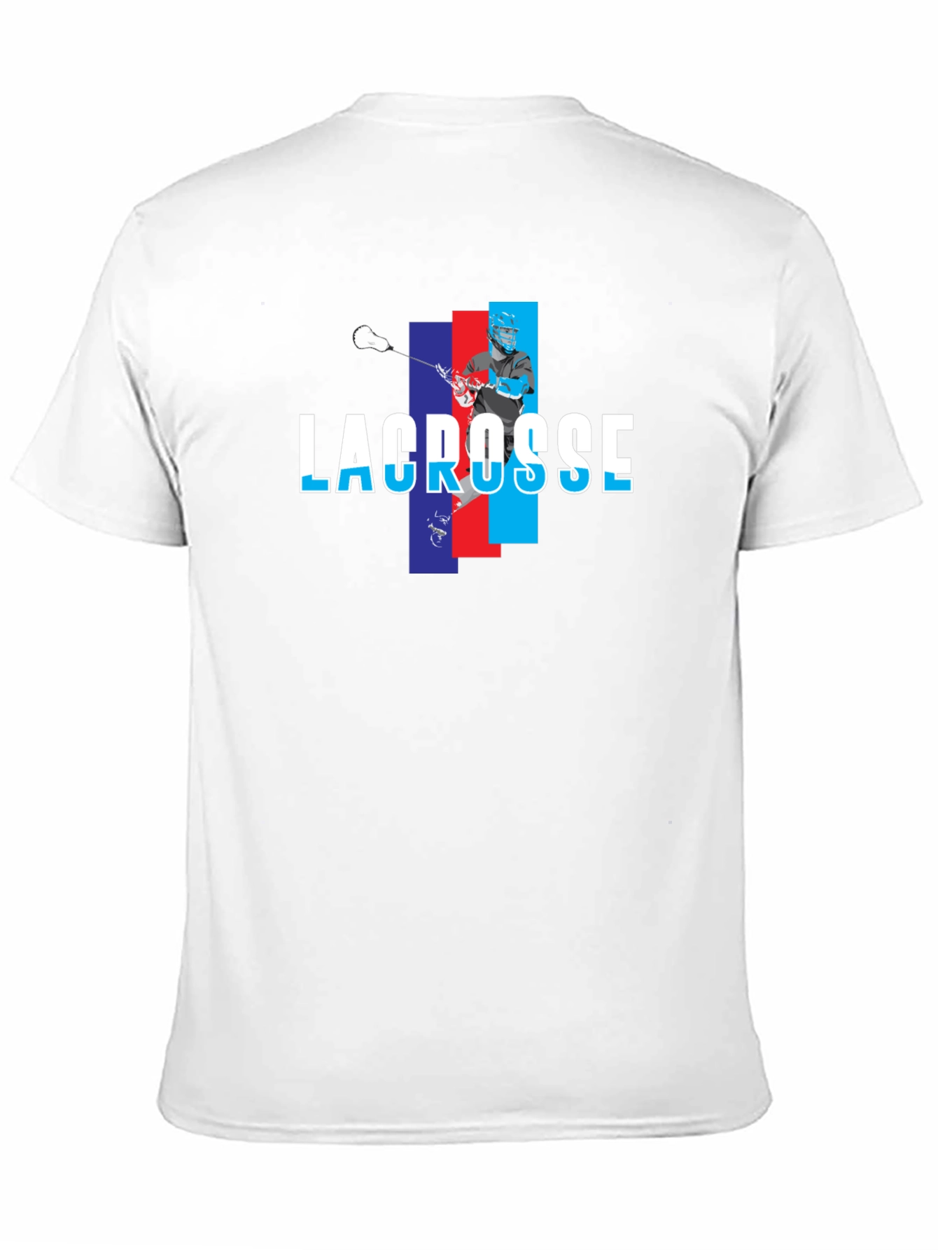 Lacrosse Player Graphic T-Shirt - Black