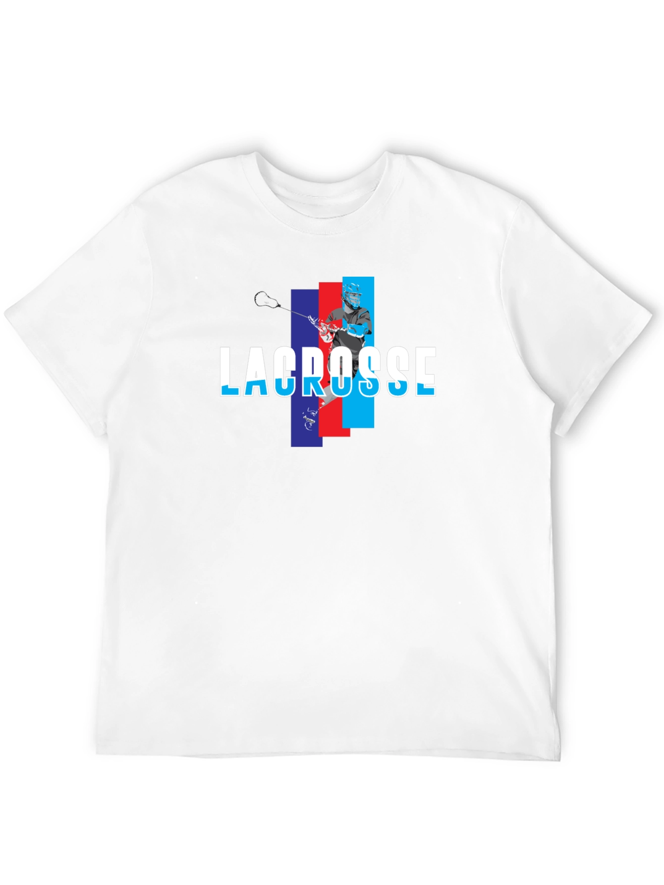 Lacrosse Player Graphic T-Shirt - Black