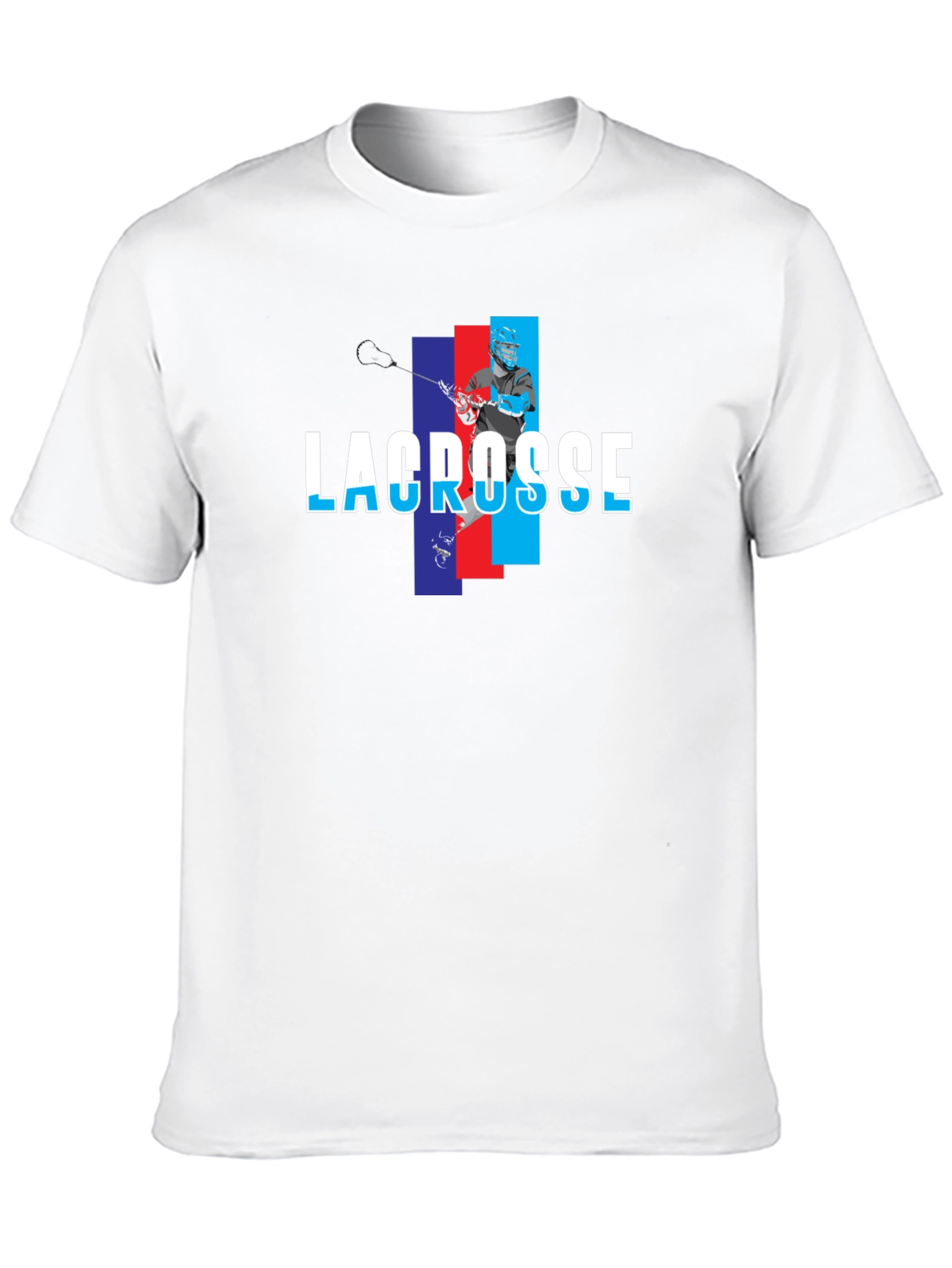 Lacrosse Player Graphic T-Shirt - Black
