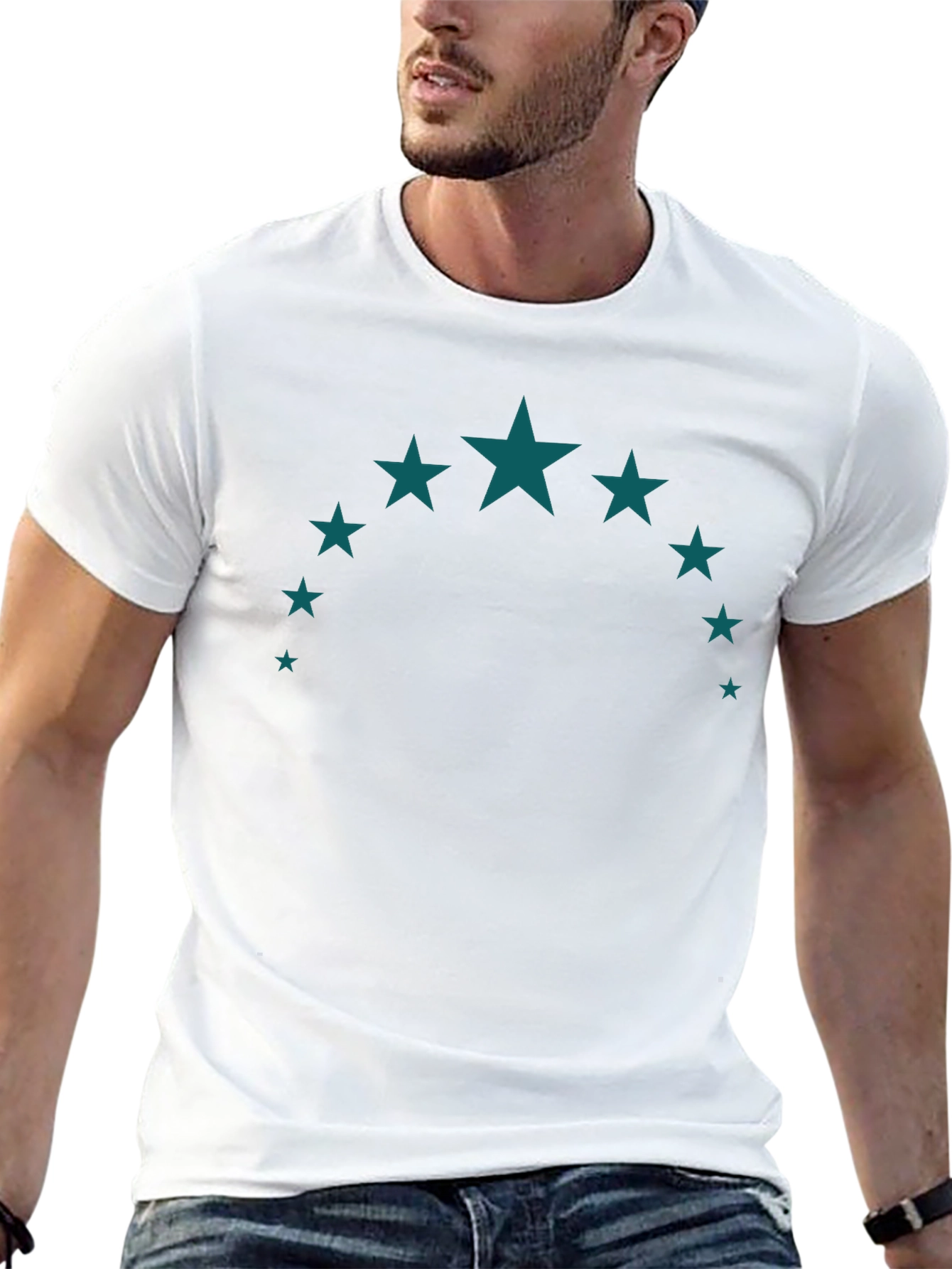 Star Arc Graphic Tee - Stylish Casual Wear
