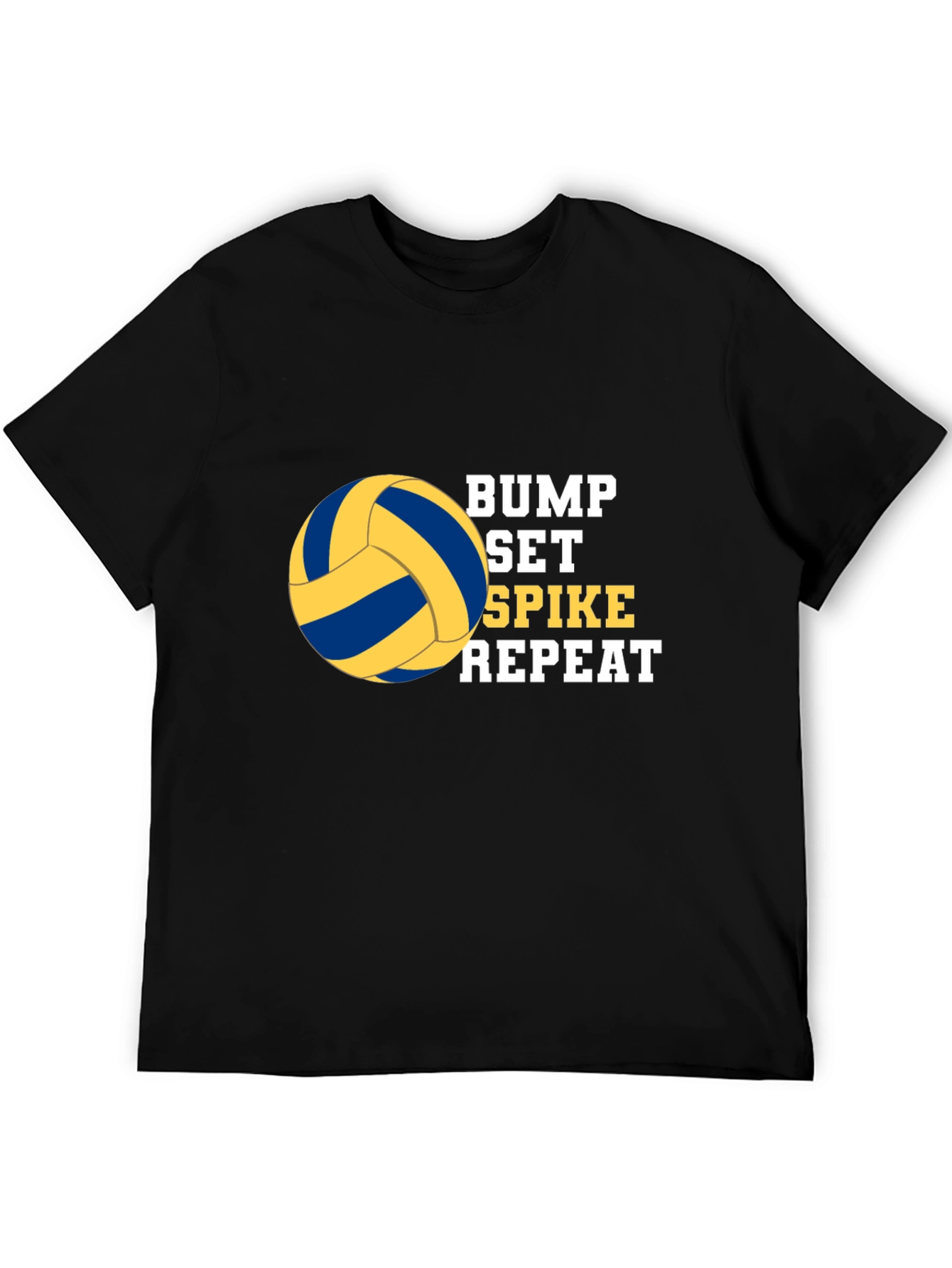 Bump Set Spike Repeat Volleyball Graphic T-Shirt