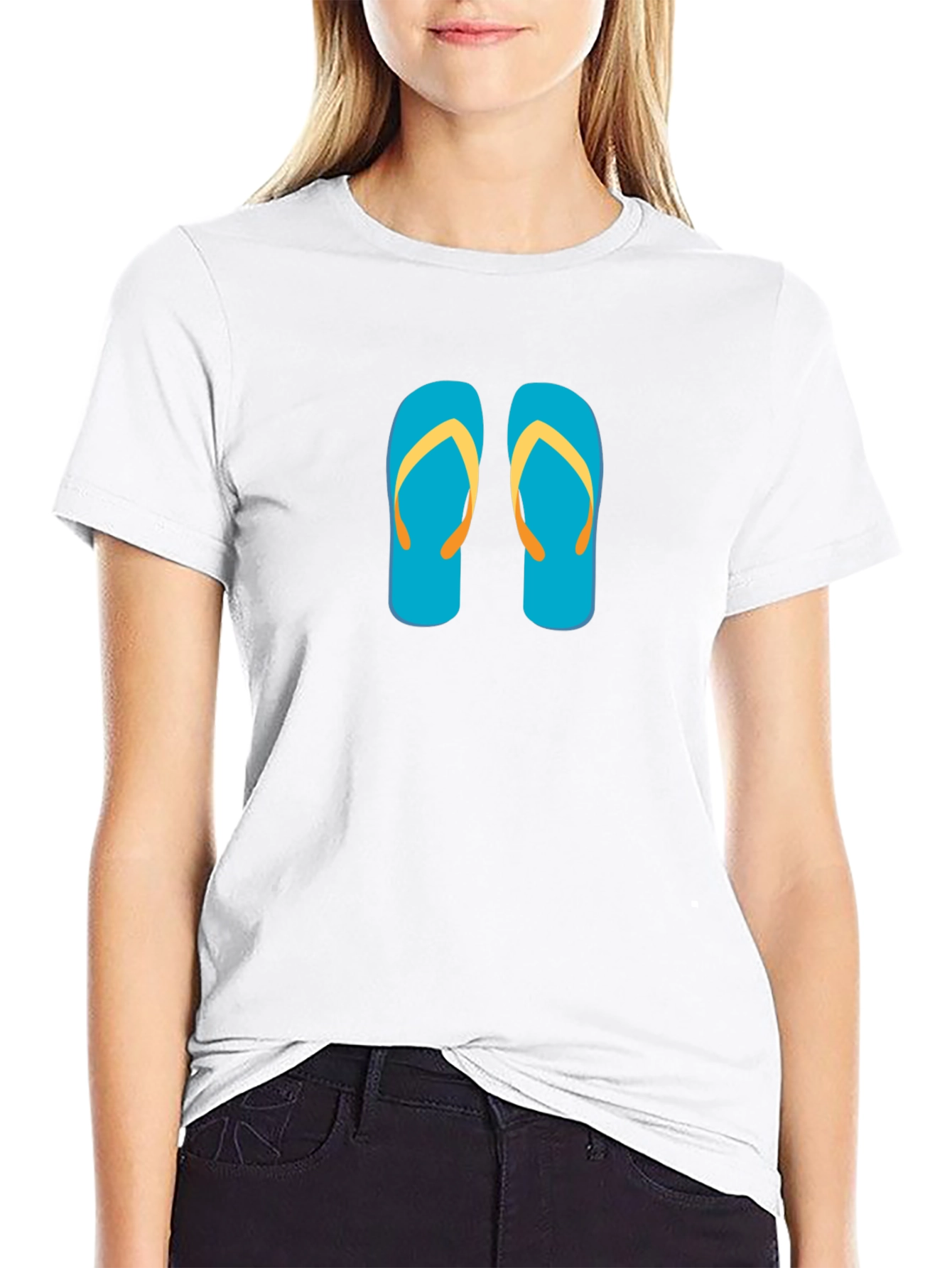 Flip Flop Graphic Tee - Black Summer Shirt