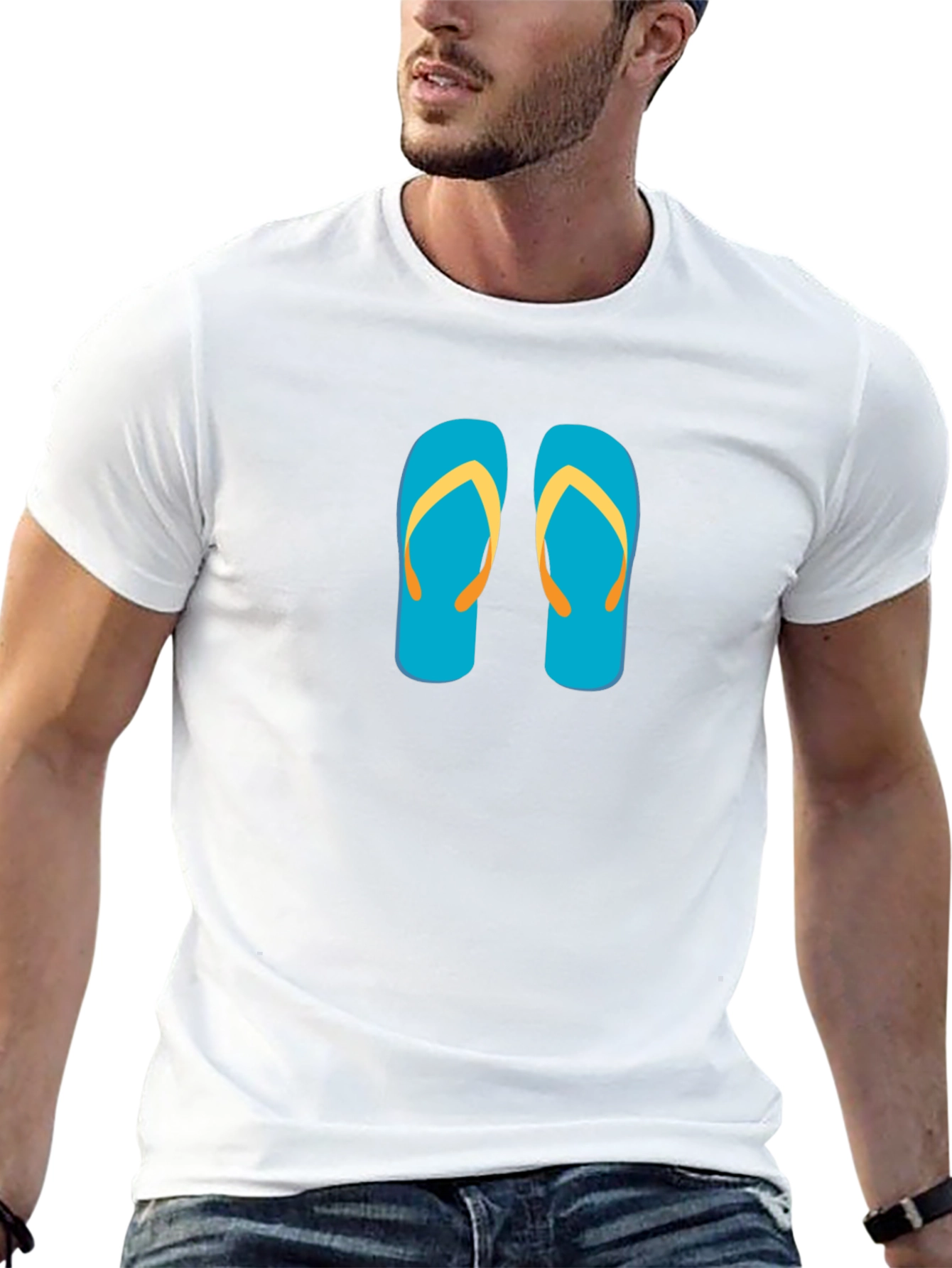Flip Flop Graphic Tee - Black Summer Shirt