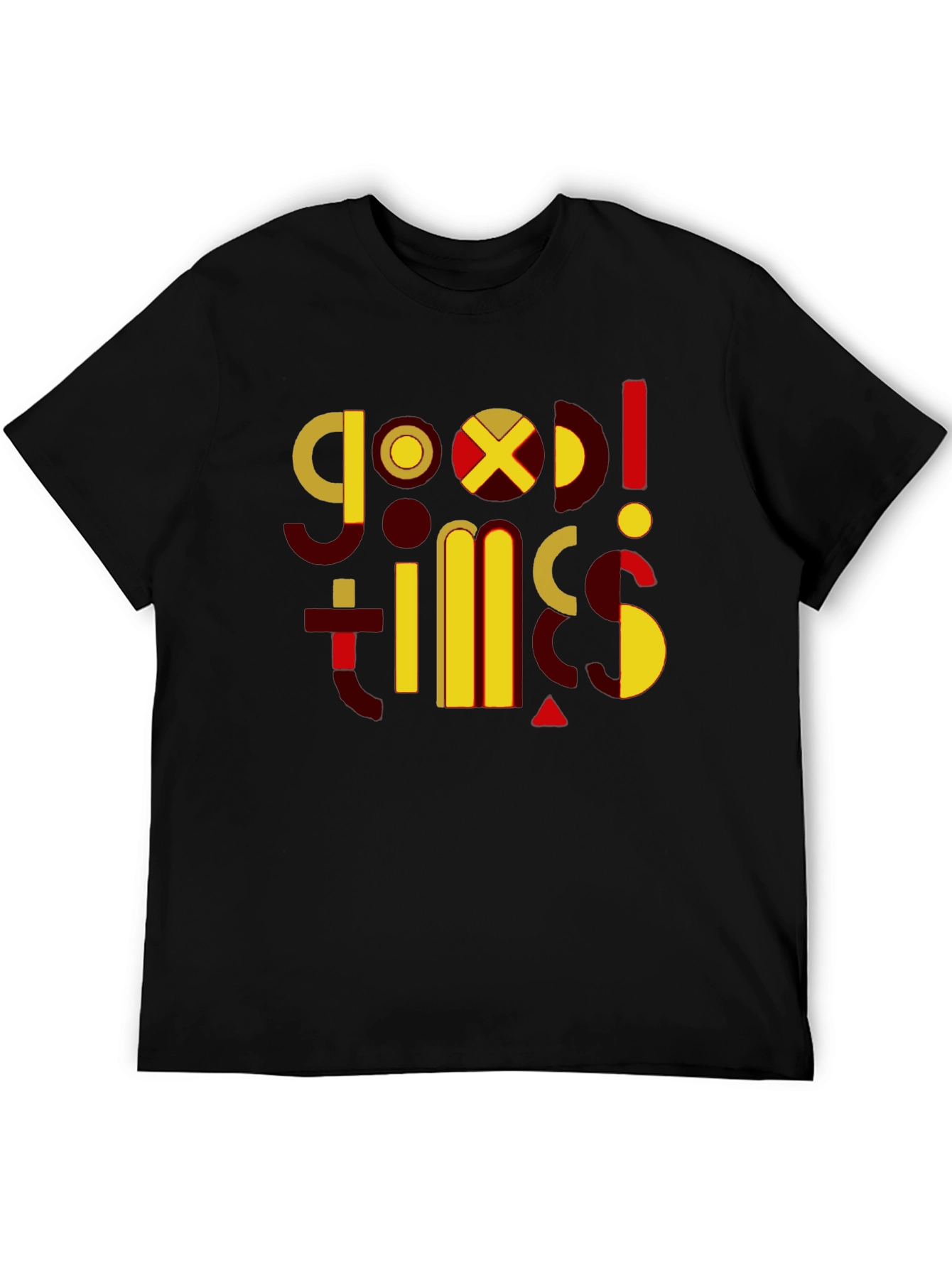 Geometric Good Times Graphic Tee - Modern Style