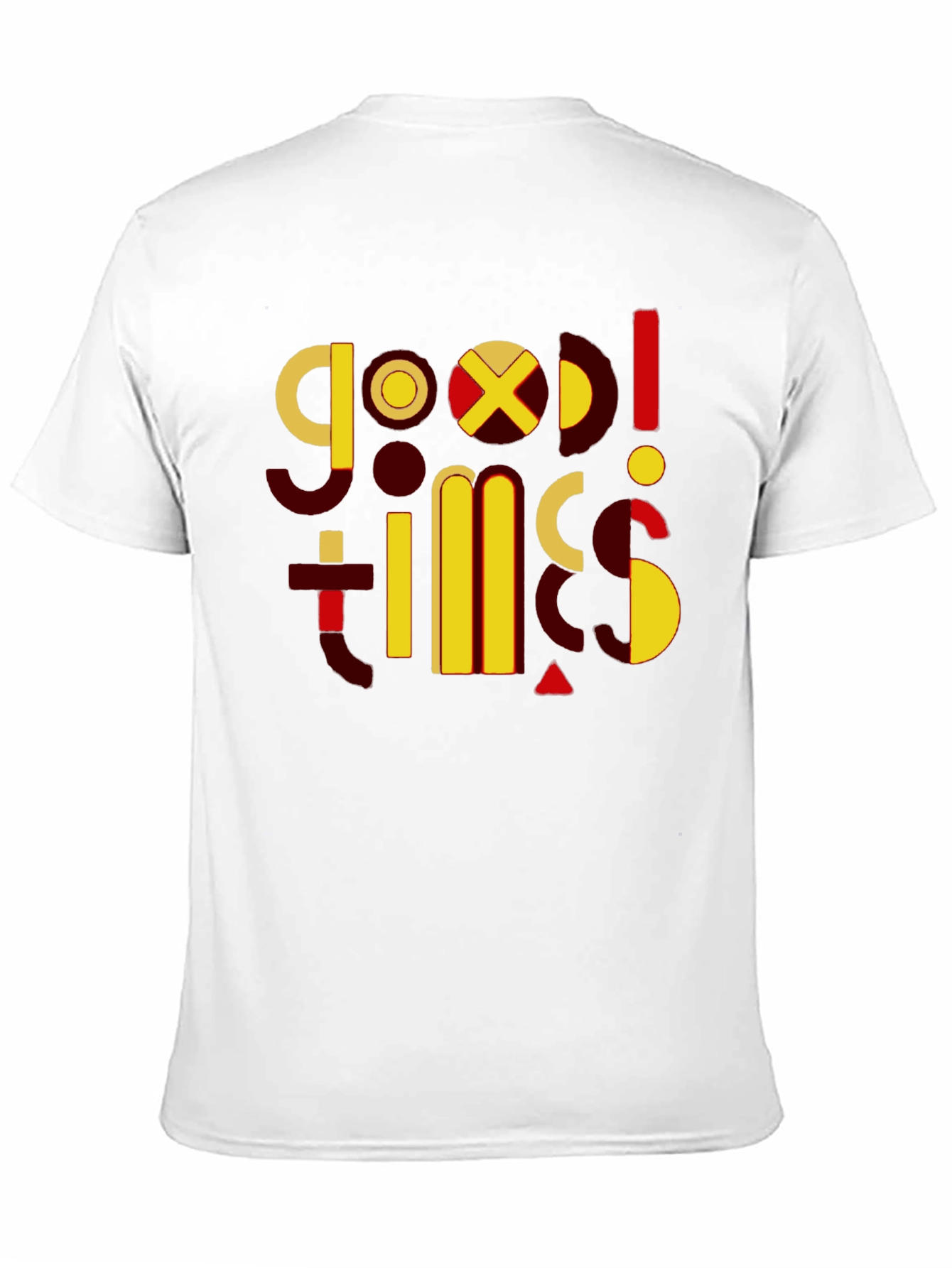 Geometric Good Times Graphic Tee - Modern Style