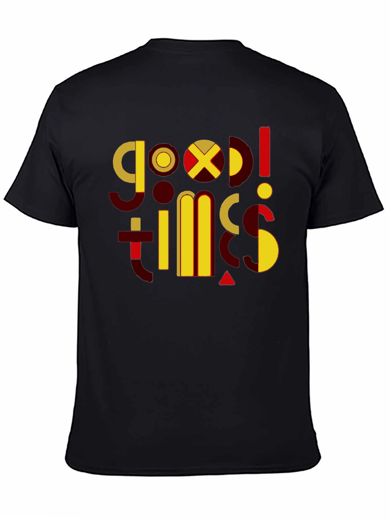 Geometric Good Times Graphic Tee - Modern Style