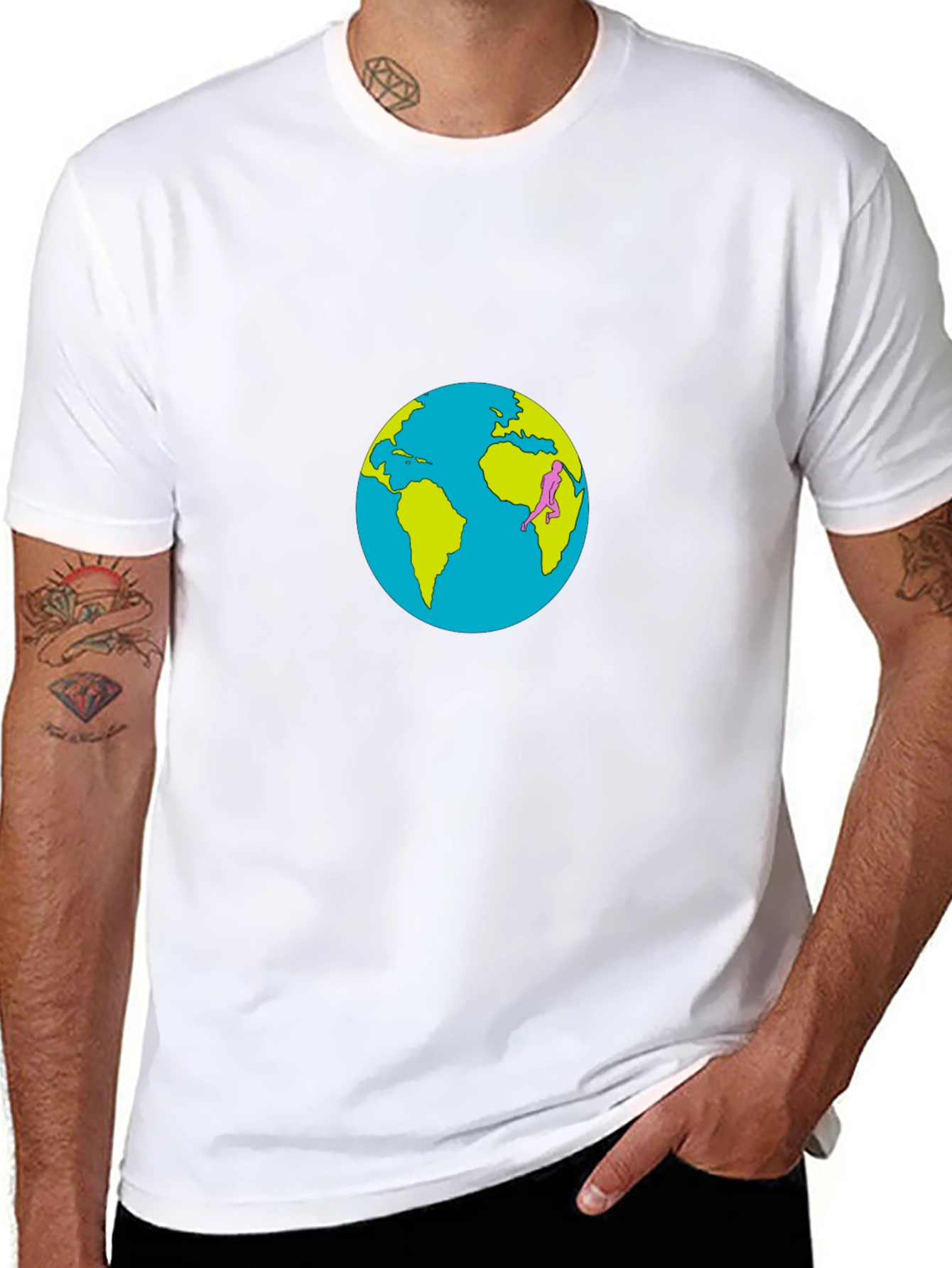 Earth Day T-Shirt: Global Runner Design