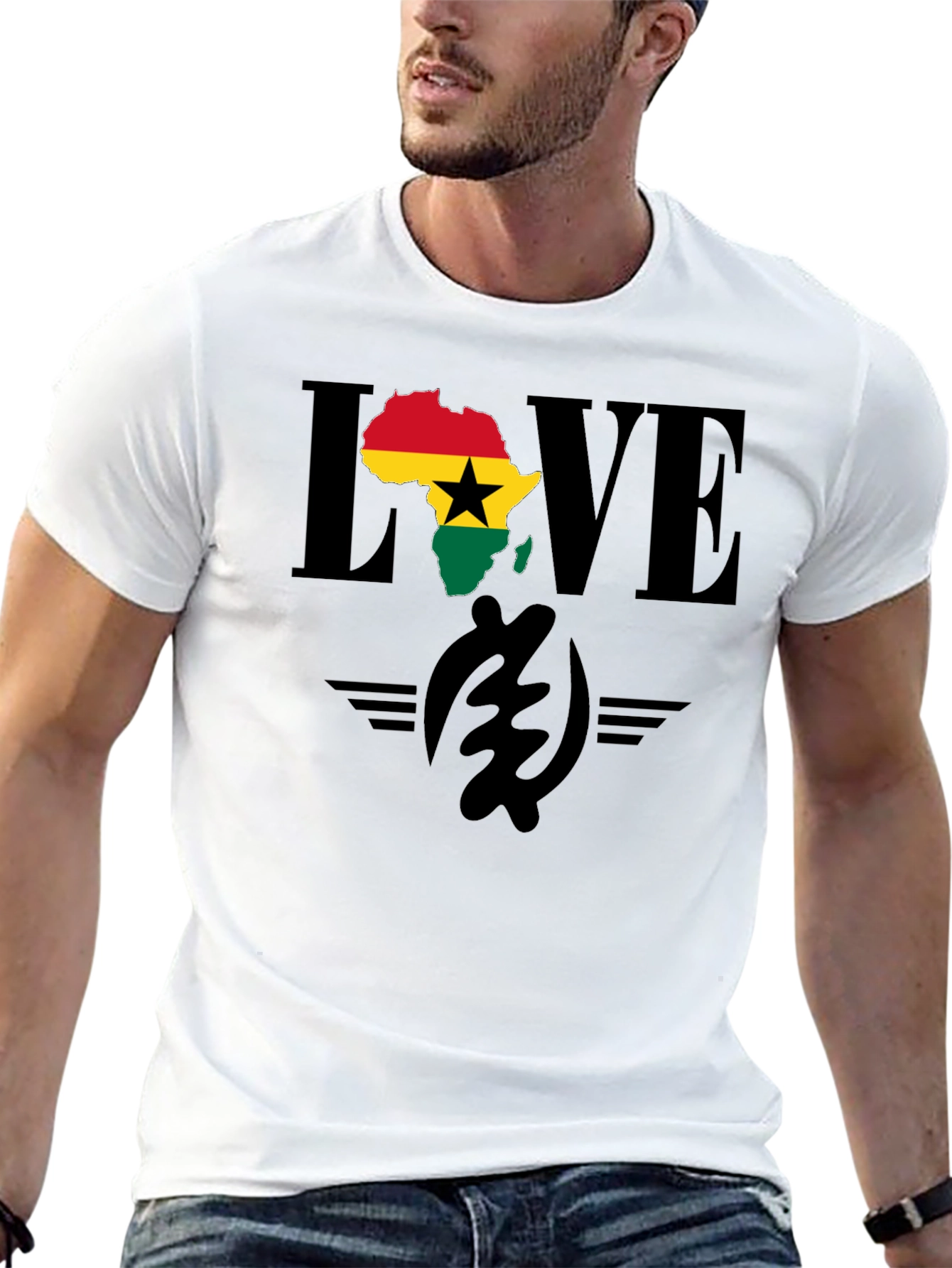 Ghana Love T-Shirt - Africa Map Pride Tee