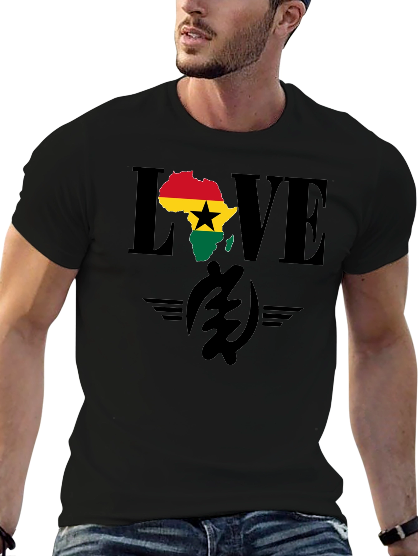 Ghana Love T-Shirt - Africa Map Pride Tee