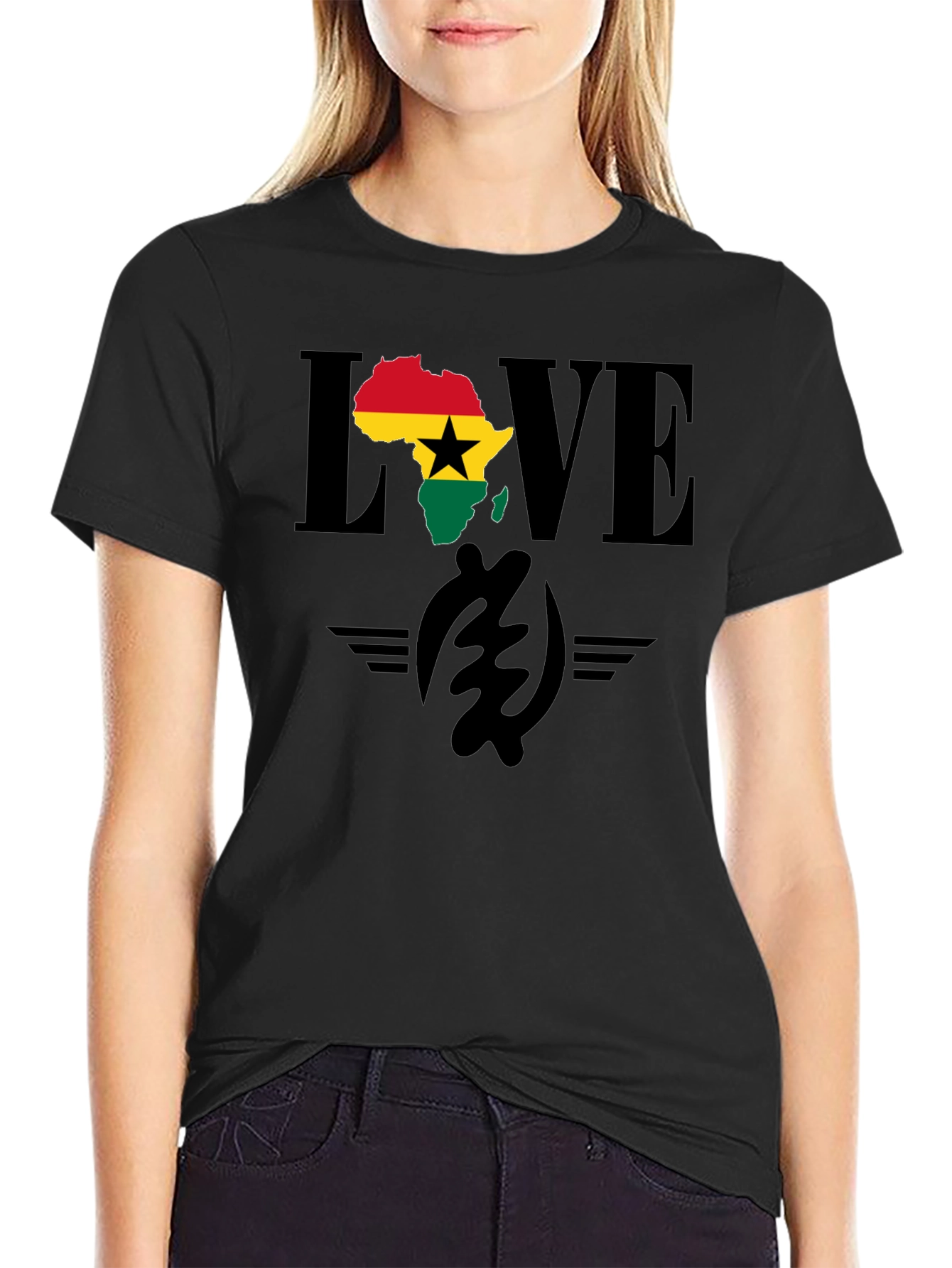 Ghana Love T-Shirt - Africa Map Pride Tee